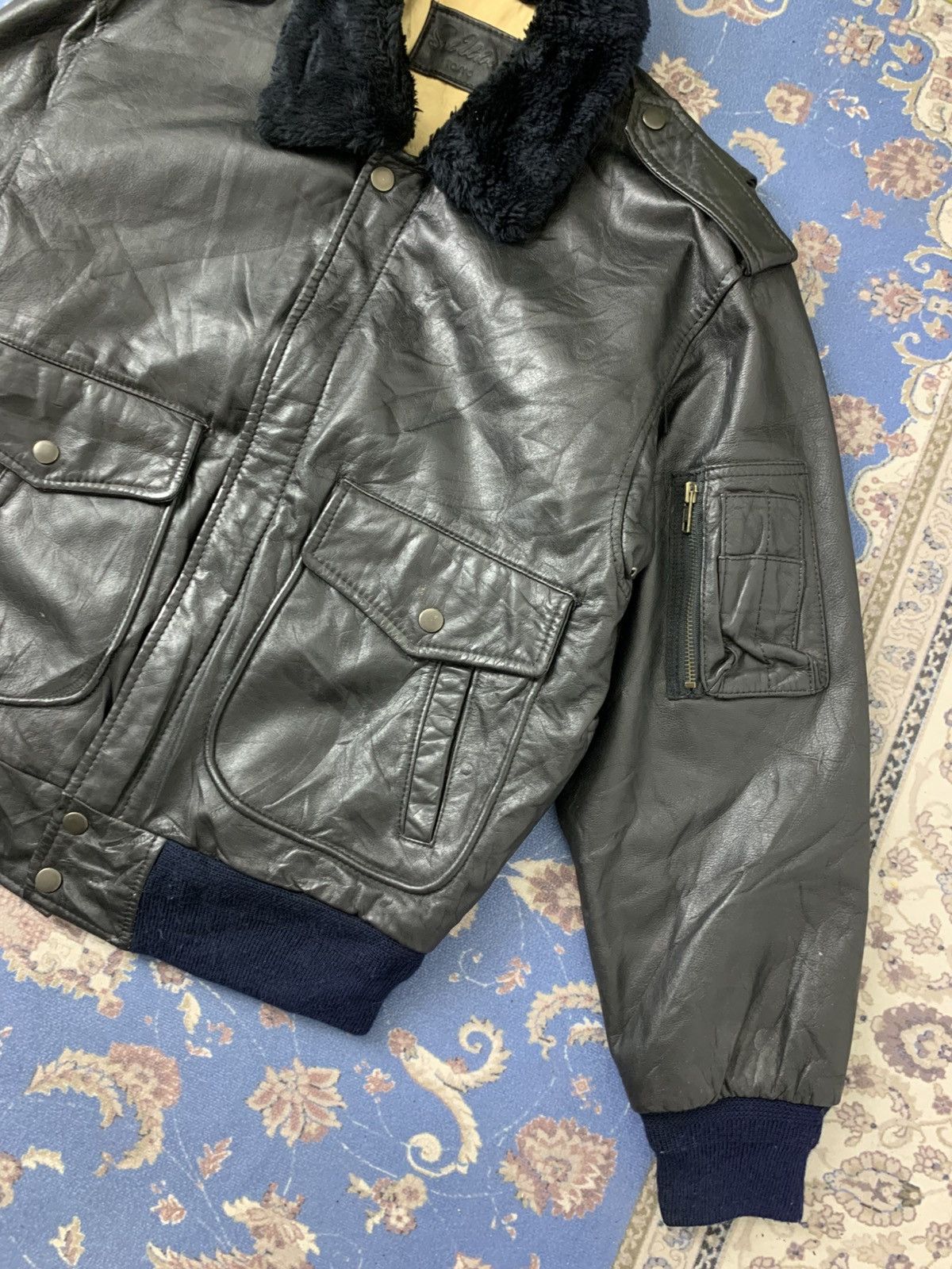 Genuine Leather Vintage SUB URBAN Tokyo Leather Flight MA-1 Aero Lewis Size US M / EU 48-50 / 2 - 6 Thumbnail