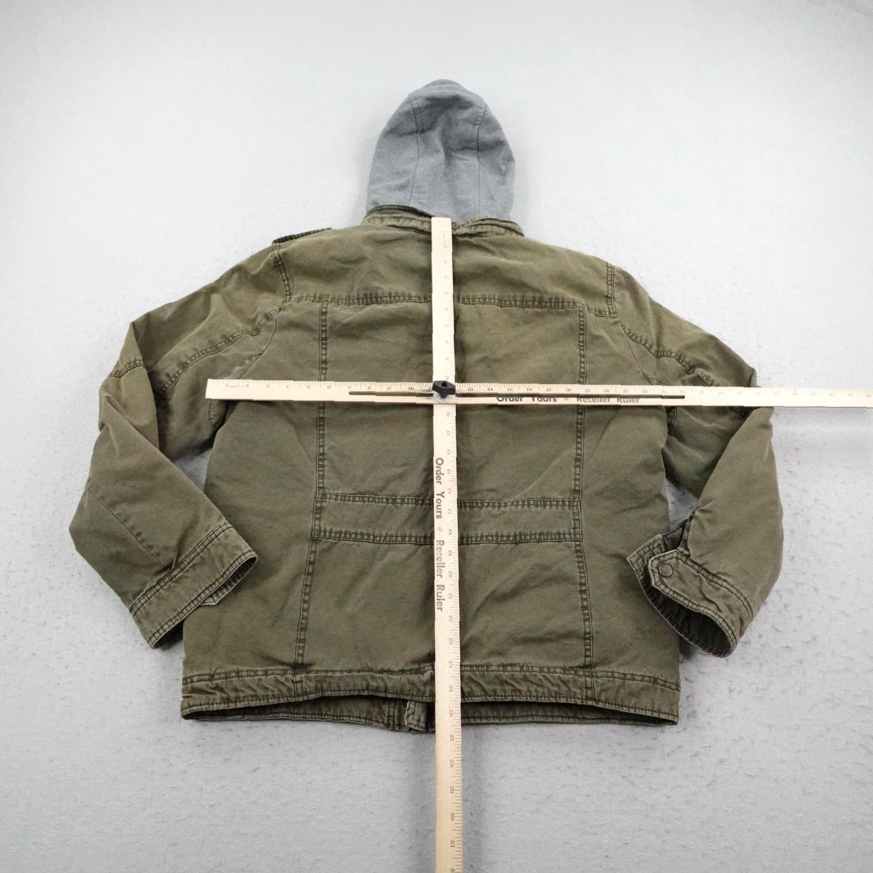 Levi's Levis Jacket Mens L Green Canvas Sherpa Lined Removable Hoodie Chore Coat Size US L / EU 52-54 / 3 - 5 Thumbnail