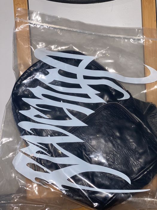 Revenge REVENGE Leather AllOver Logo Stitch Sling Bag. | Grailed