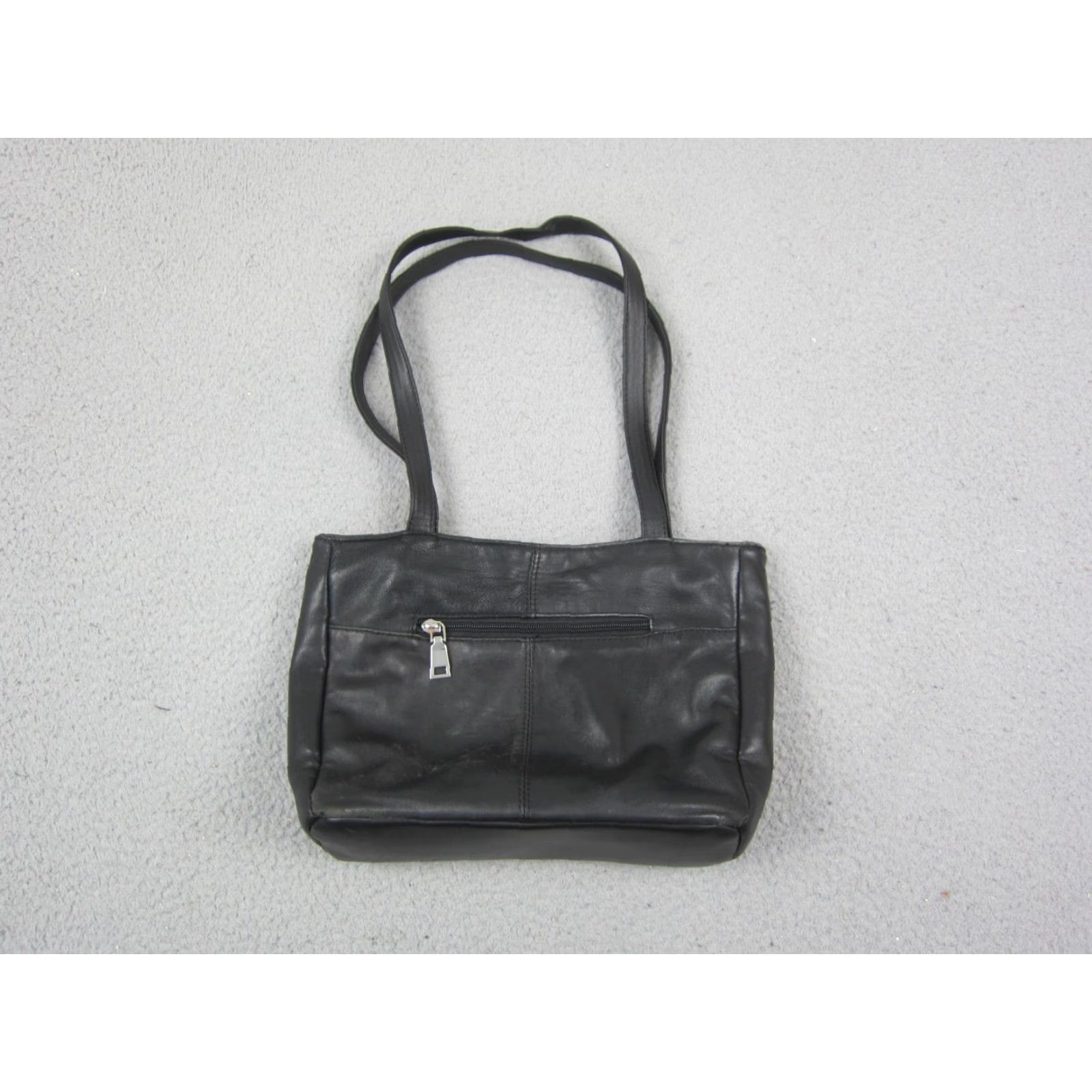 Vintage VINTAGE Wilsons Leather Purse Womens Black Tote Shoulder Zip Top Minimalist Bag Size M / US 6-8 / IT 42-44 - 3 Thumbnail