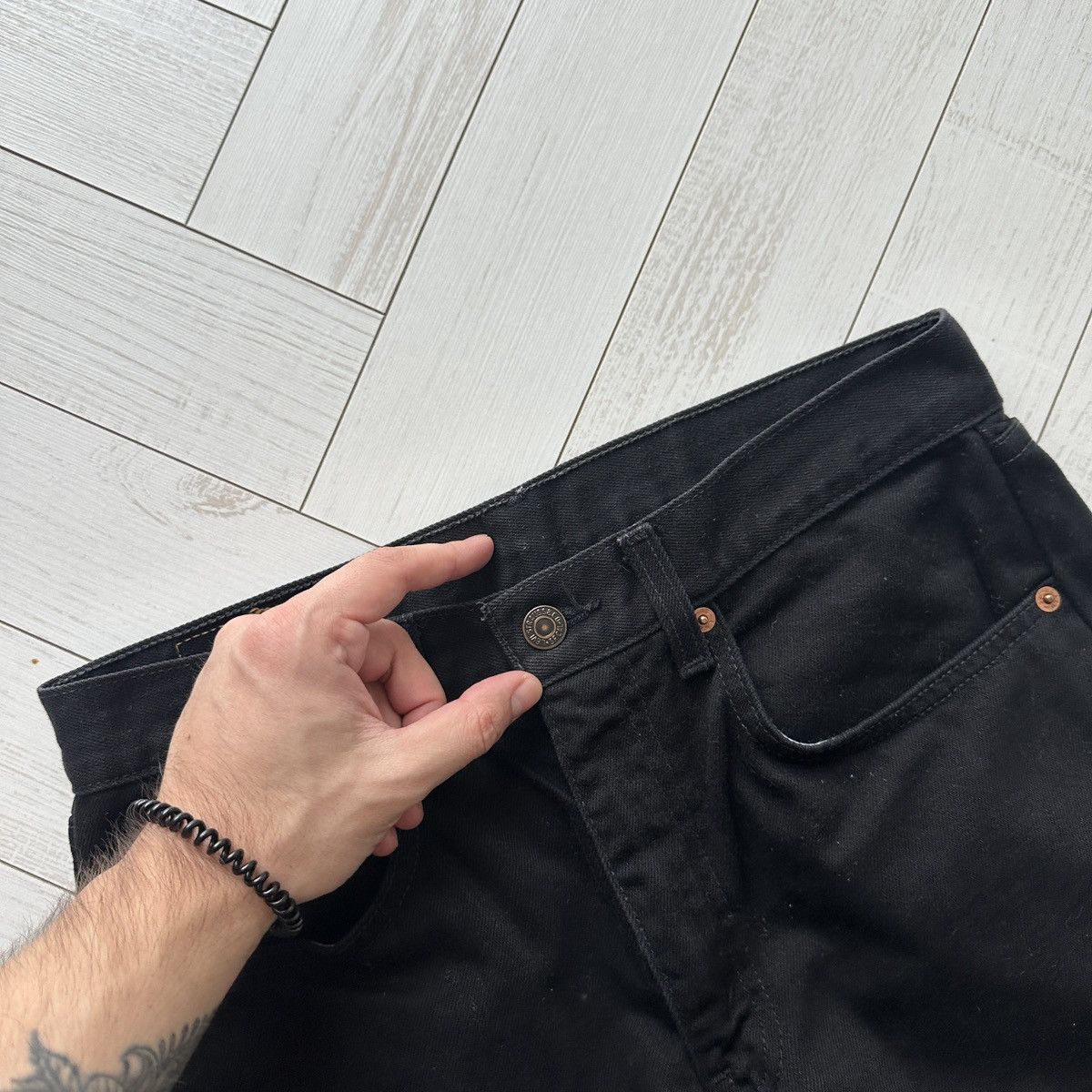 Levi's Vintage Clothing Vintage 90s Levis 615 Straight fit black jeans 30x30 USA y2k Size US 30 / EU 46 - 7 Thumbnail