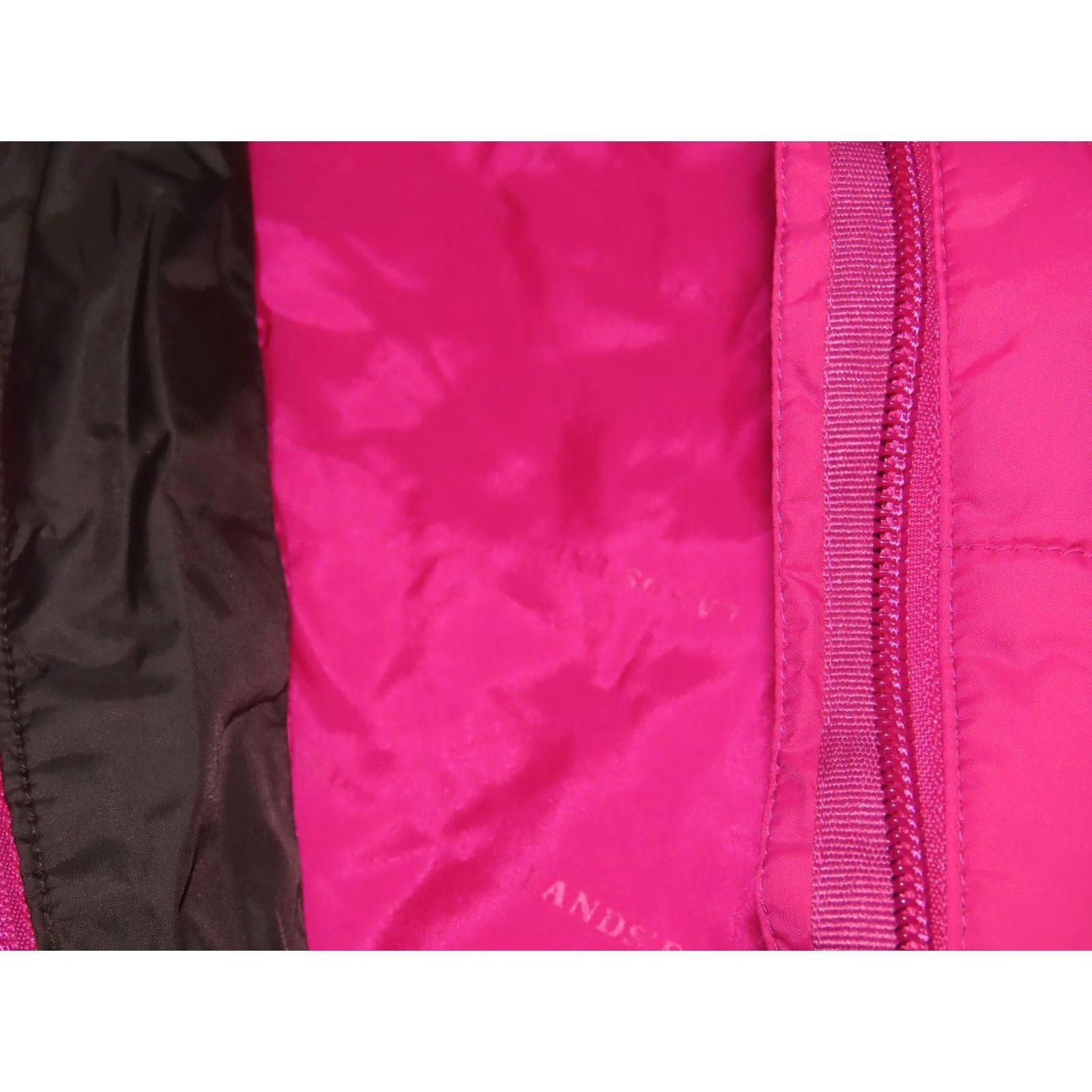 Lands' End VINTAGE Lands' End Thin Full Zip Puffer Vest Women's M Raspberry Pink Quilted Insulated Pockets Fall Winter Size M / US 6-8 / IT 42-44 - 5 Thumbnail