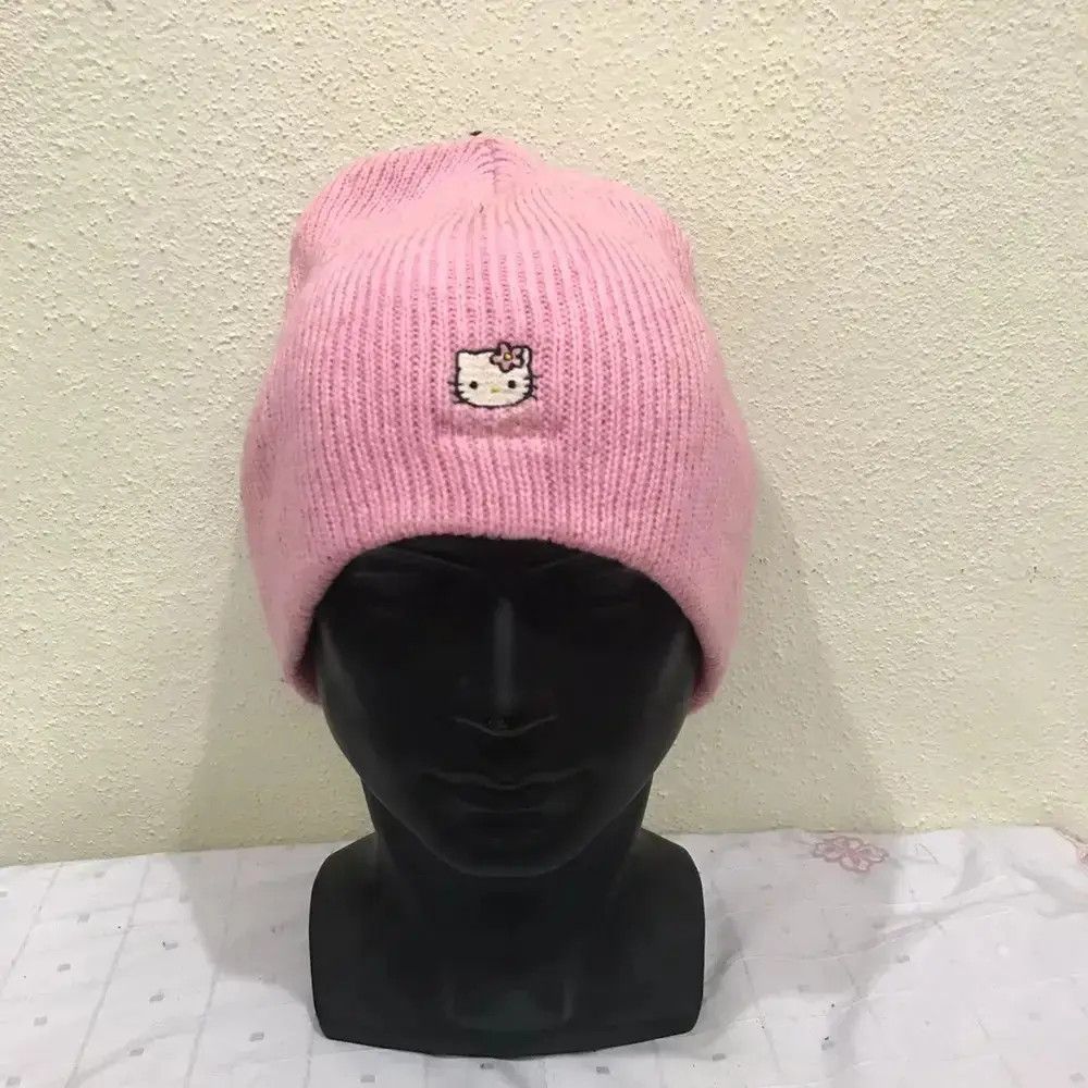 Japanese Brand Hello Kitty Small Logo Beanie Hat Size ONE SIZE - 2 Thumbnail