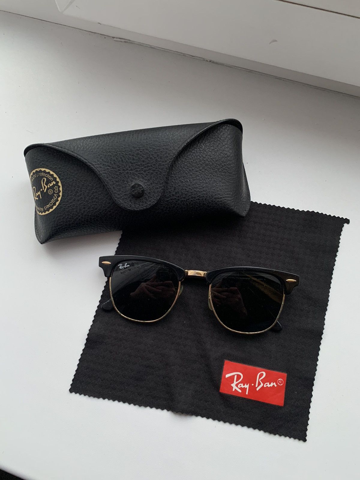 image of Rayban x Vintage Ray-Ban Clubmaster Sunglasses Vintage in Black, Men's