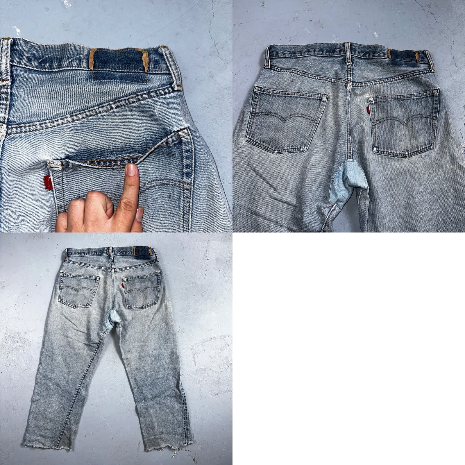 Levi's VINTAGE Levi's 501 Jeans Mens Regular 36x30 Blue Cotton Denim Distressed 80s USA Redline Selvedge Thrashed 36x30 Act 33x26 Size US 36 / EU 52 - 9 Thumbnail