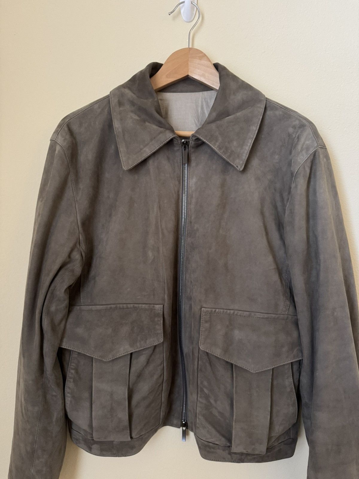 Stoffa Stoffa Flight Jacket Taupe Lamb Suede 48 Size US M / EU 48-50 / 2 - 2 Thumbnail