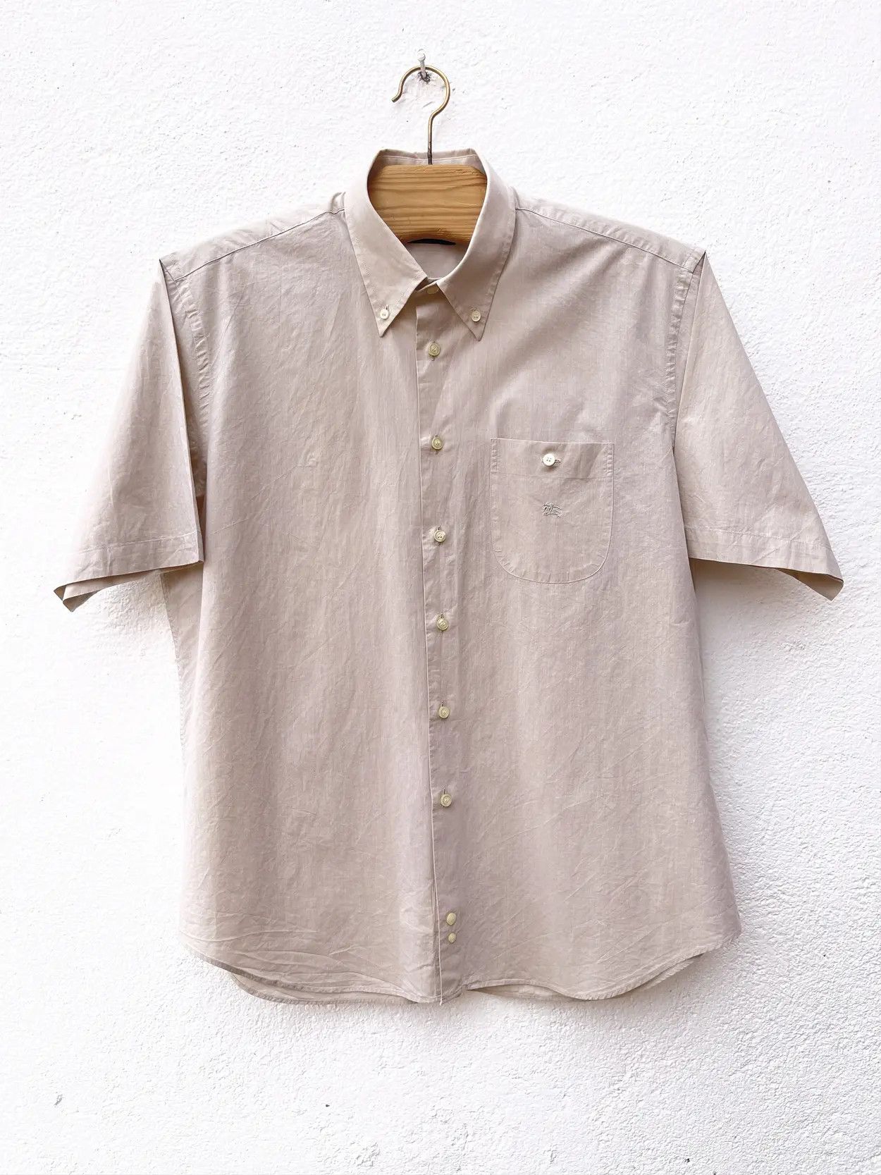 Burberry 🔥 Burberry London beige shirt short sleeve size xl Size US XL / EU 56 / 4 - 3 Thumbnail