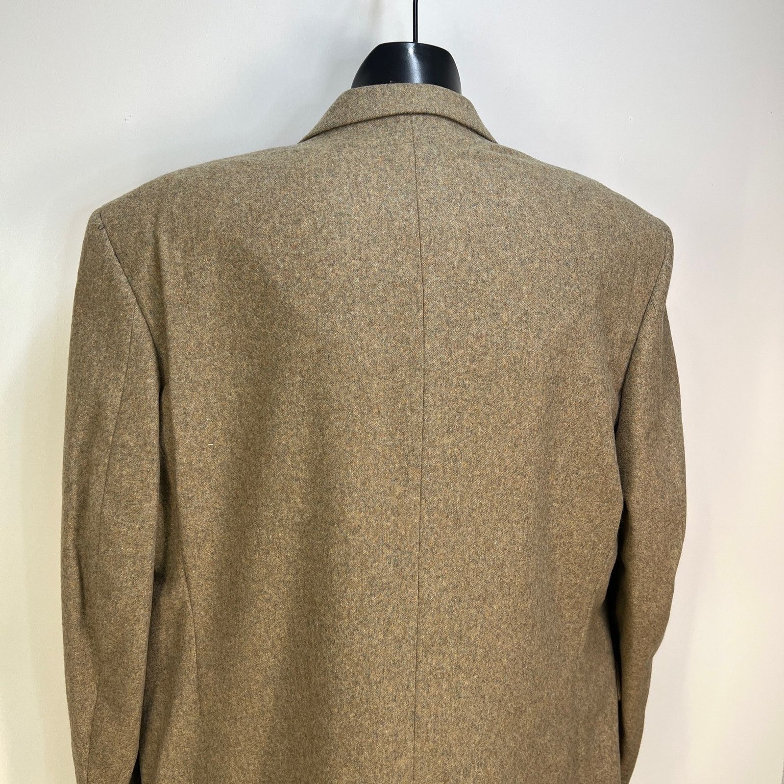 Oscar De La Renta Oscar De La Renta Wool Cashmere Blazer Tan Neutral Academia Size 44R - 7 Thumbnail