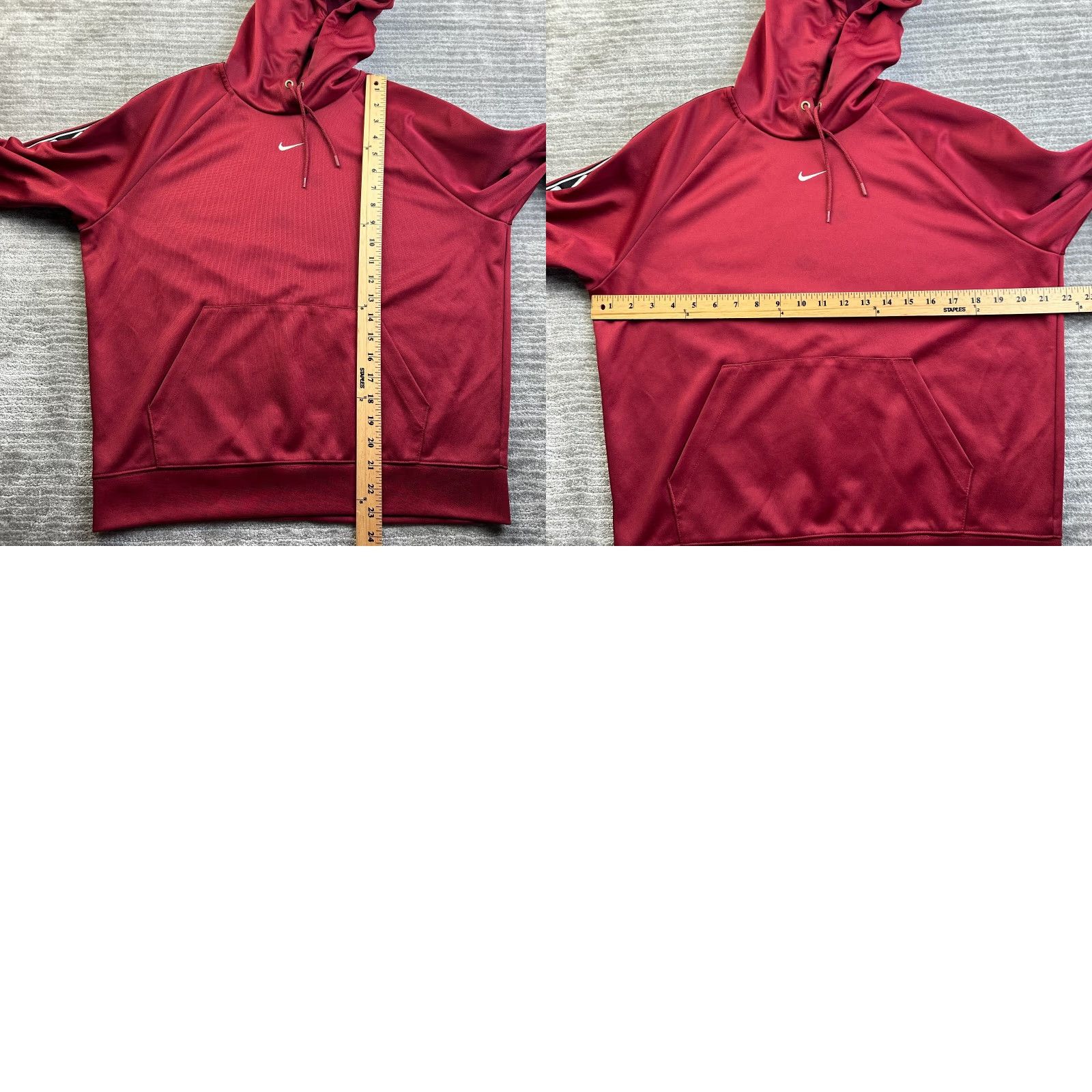 Nike Nike Hoodie Womens Small Red Center Swoosh Pullover Sweatshirt NSW Sportswear Crew Neck Long Sleeve Pockets ZIP Casual Regular Size S / US 4 / IT 40 - 8 Thumbnail