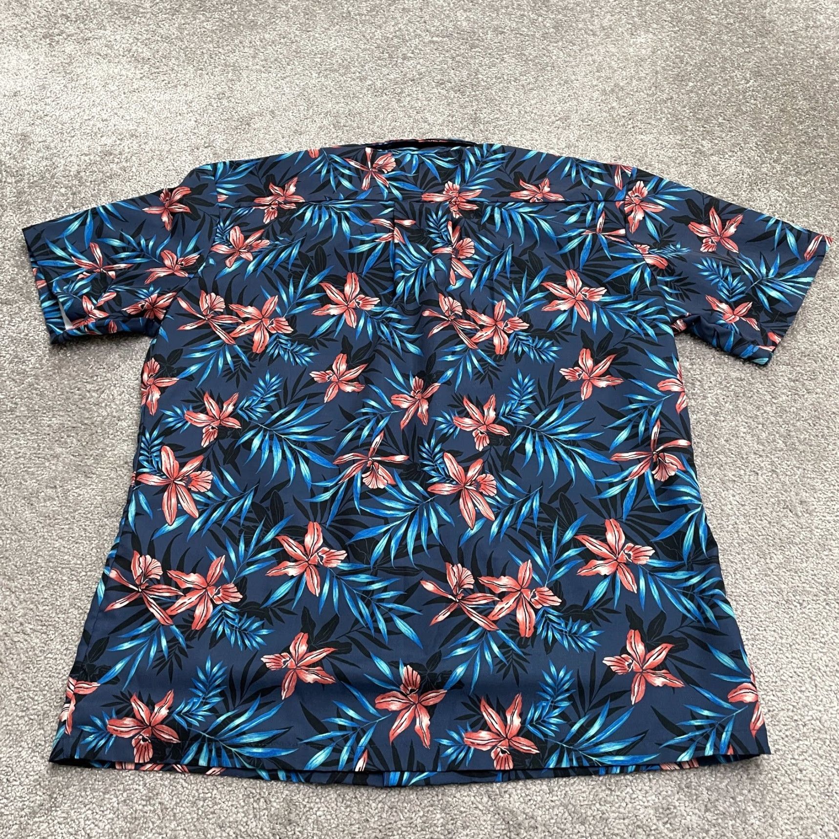 Vintage Palm Wave Hawaii Shirt Mens Large Blue Floral Short Sleeve Button Up Hawaii Beach Tropical 90s? Size US L / EU 52-54 / 3 - 2 Thumbnail