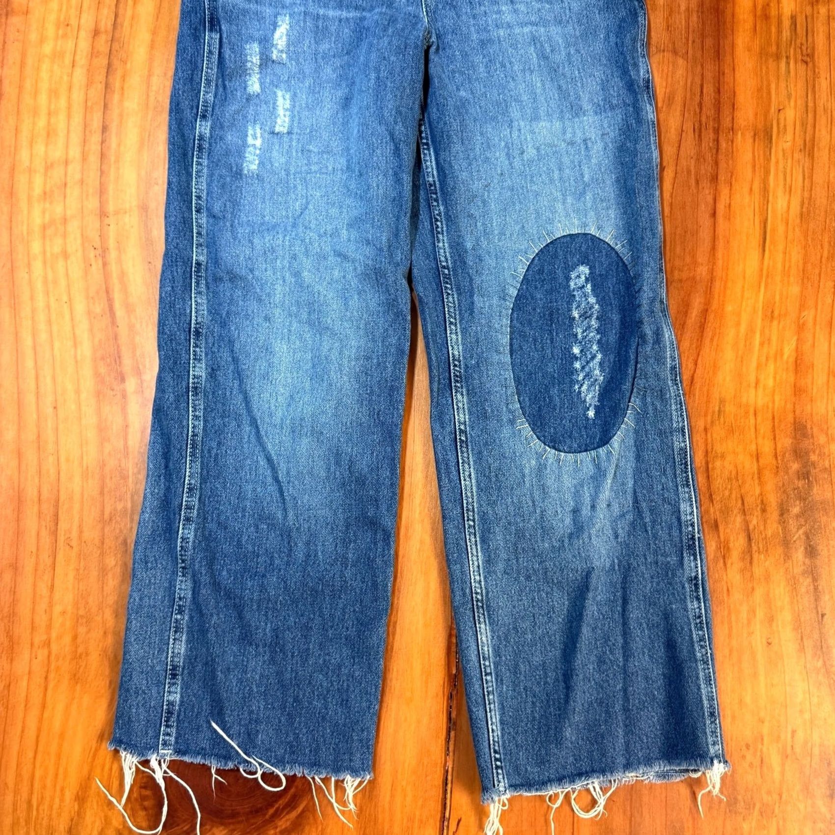 Bdg BDG Denim Overalls- Jumpsuit Wide Leg Vintage? No, Wait… Regular S Solid Blue Sleeveless One-Piece Button Zip? (Clarify: BDG Women's Denim Overalls) Size 28" / US 6 / IT 42 - 3 Thumbnail