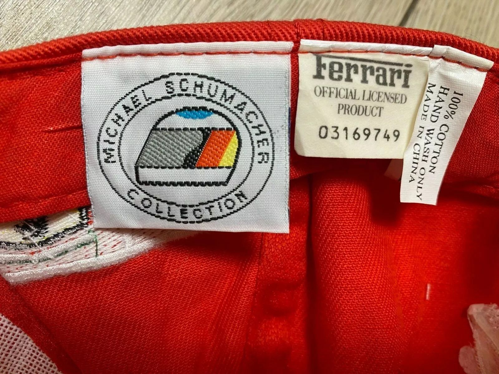 Ferrari × Formula 1 FERRARI CAP VINTAGE MICHAEL SCHUMACHER CAP FORMULA 1 CAP Size ONE SIZE - 8 Thumbnail