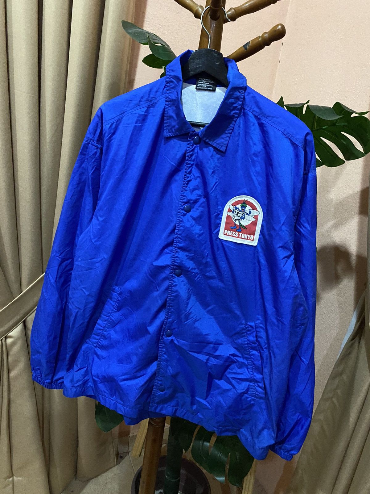 Vintage United Athle “Press Tokyo” Blue Windbreaker Jacket Size US L / EU 52-54 / 3 - 2 Thumbnail