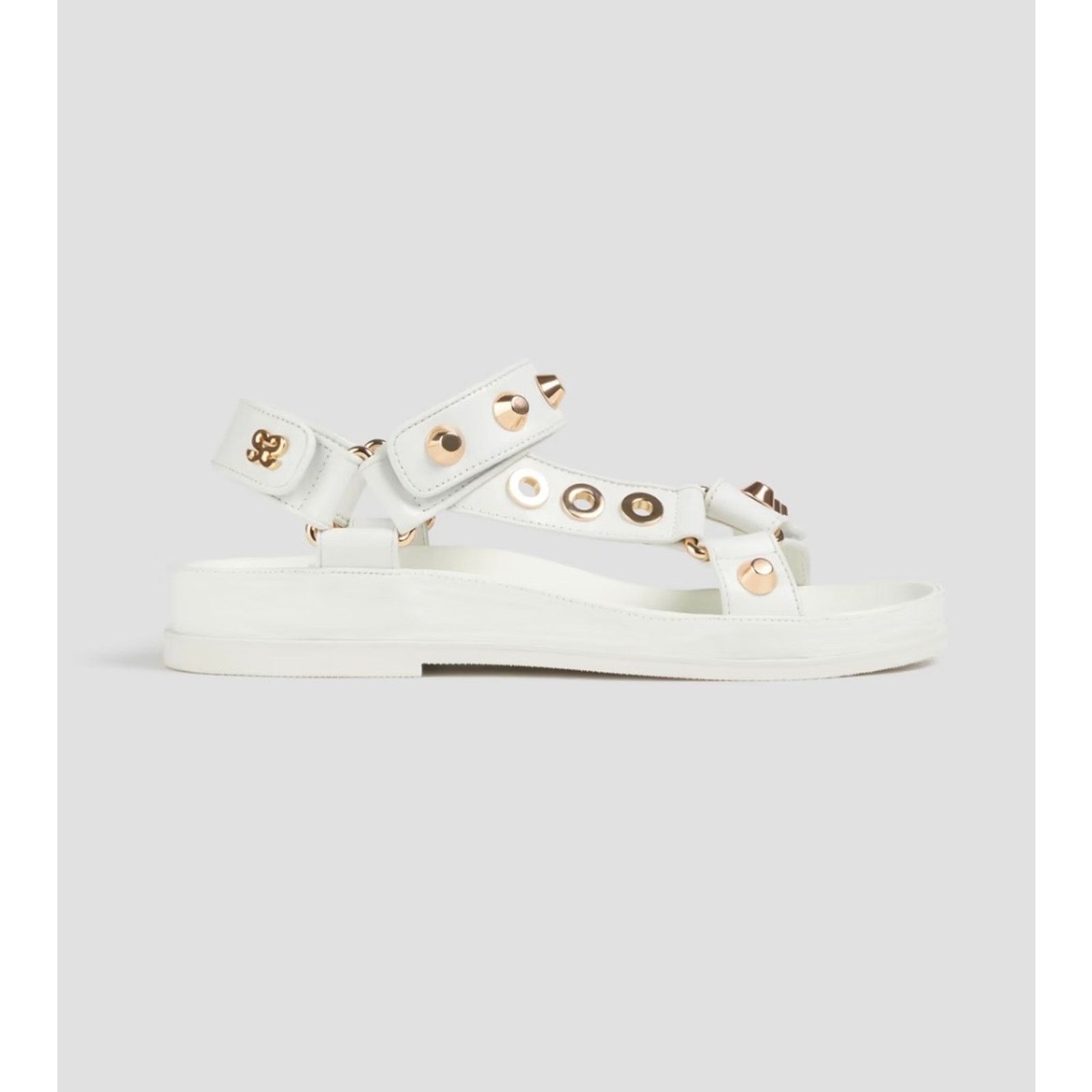 Sandro NEW Sandro Embellished Elympia leather sandals White 36/ 5.5 Size US 5.5 / IT 35.5 - 3 Thumbnail