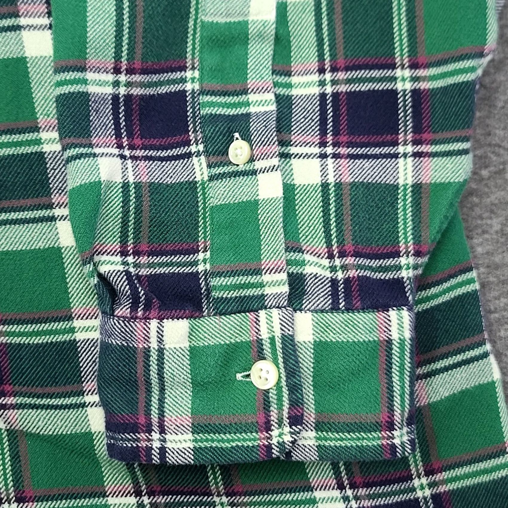 Polo Ralph Lauren Ralph Lauren Performance Flannel Shirt Mens 3XB Big & Tall Green Plaid Button-Up Shirt Size US XXL / EU 58 / 5 - 5 Thumbnail