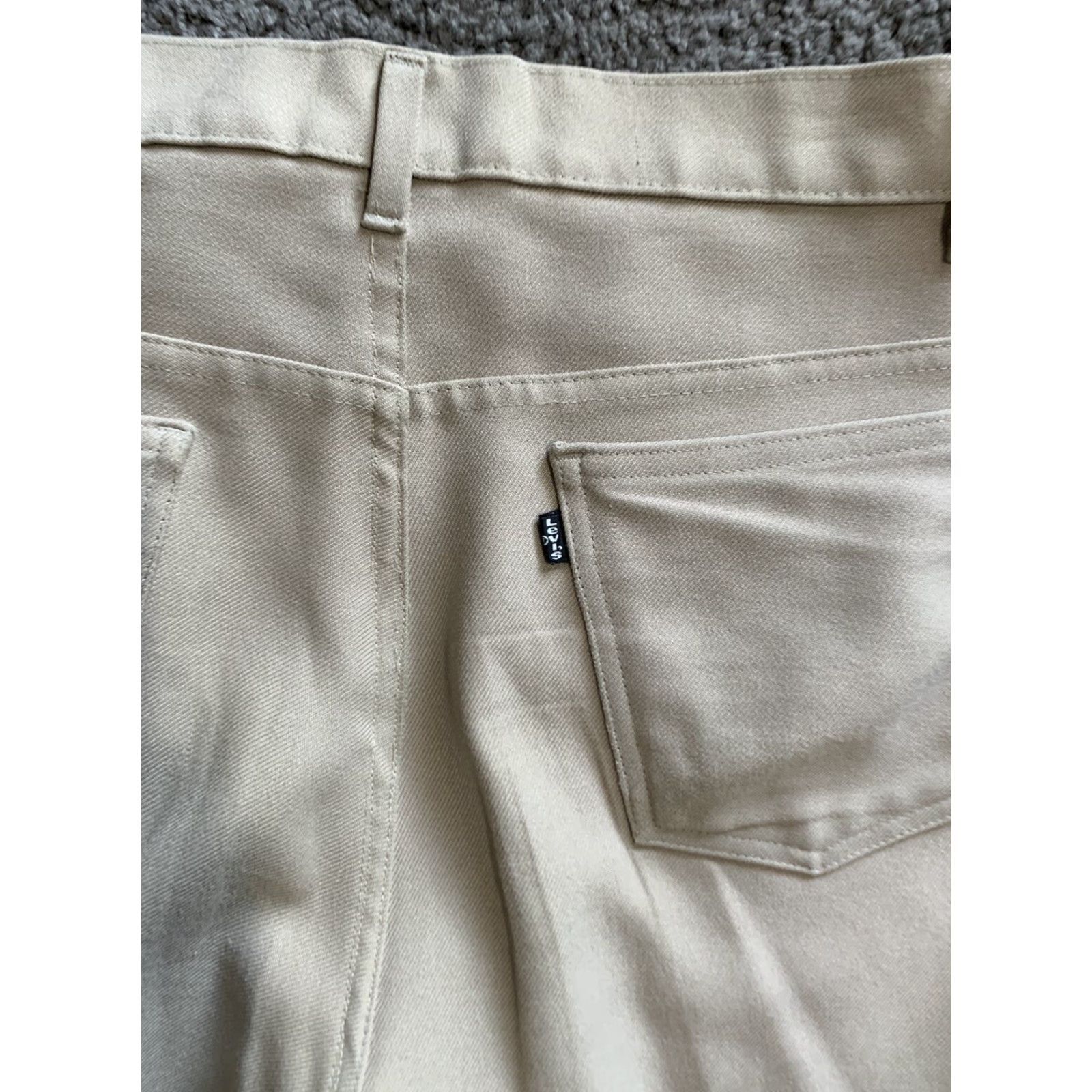 Vintage Vintage Levis Men's Dress Pants USA Disco Size Tag 40x30 Actual Polyester Beige Size US 40 / EU 56 - 3 Thumbnail