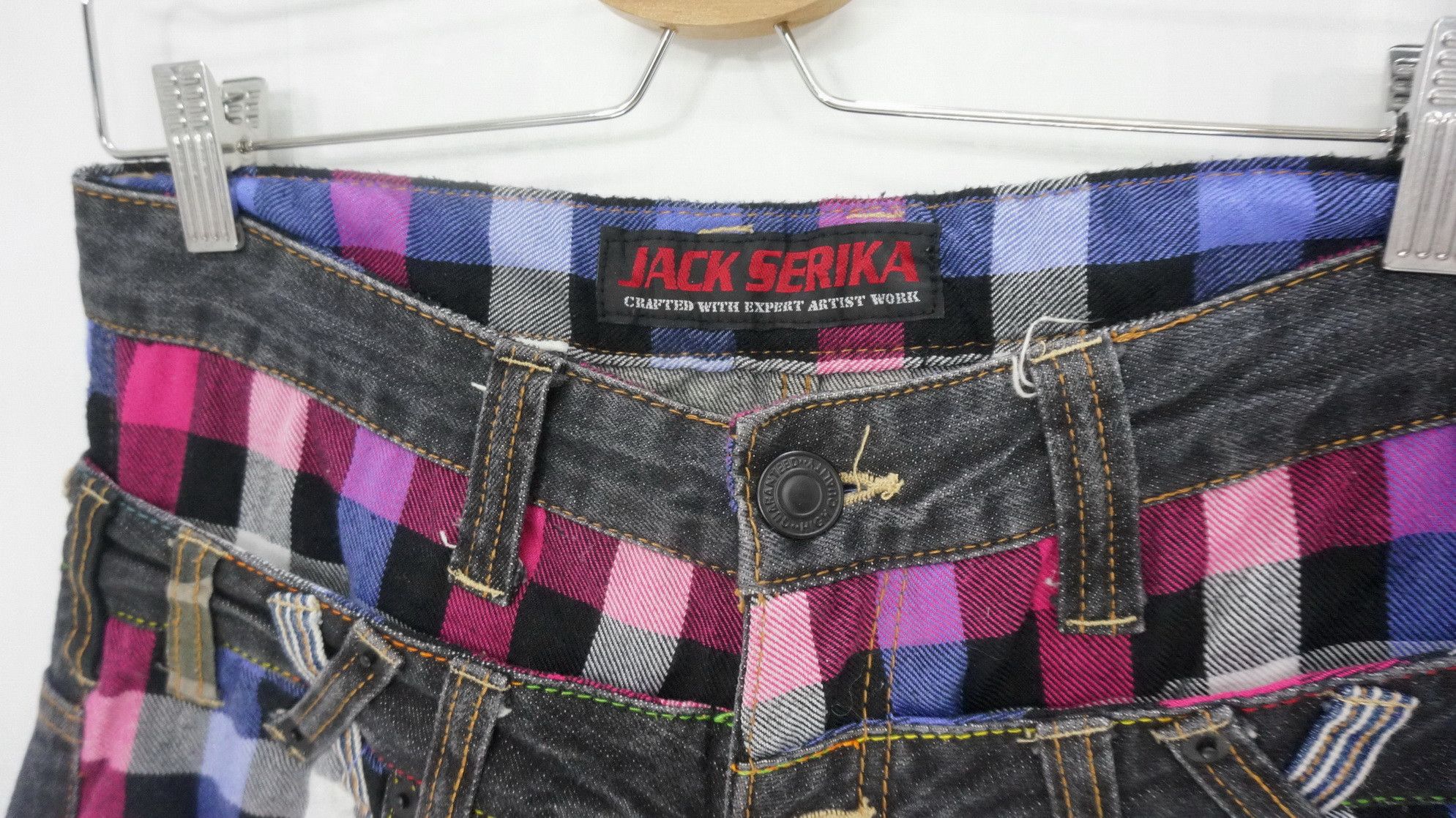 Japanese Brand Vintage Jack Serika Double Waist Black Jeans Size US 30 / EU 46 - 6 Thumbnail