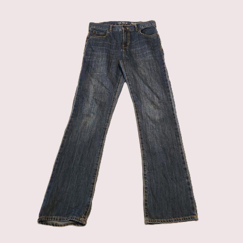 Designer Children's Place Size 14 Jeans Blue Bootcut 5 Pockets Size 36" / US 14 / IT 50 - 1 Thumbnail