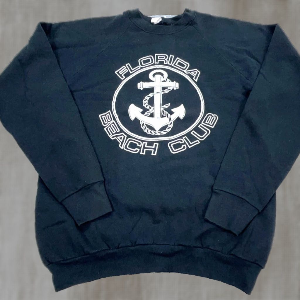 Vintage VINTAGE Sherry Florida Sweatshirt Men XL Black Crewneck Sweater USA 80s 90s Beach Club Shirt Mens XL Black Retro American 90s Sweatshirt Size US XL / EU 56 / 4 - 1 Thumbnail