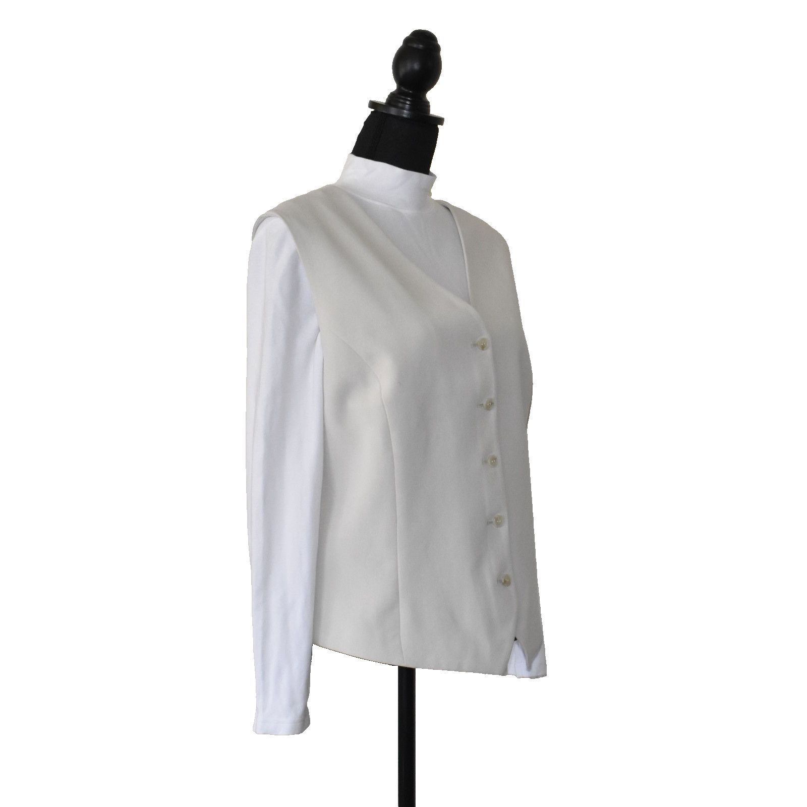 Chicos NWT BLACK LABEL BY CHICOS Button Front Shirt Vest Sz 18 $140 Size XXL / US 16-18 / IT 52-54 - 3 Thumbnail