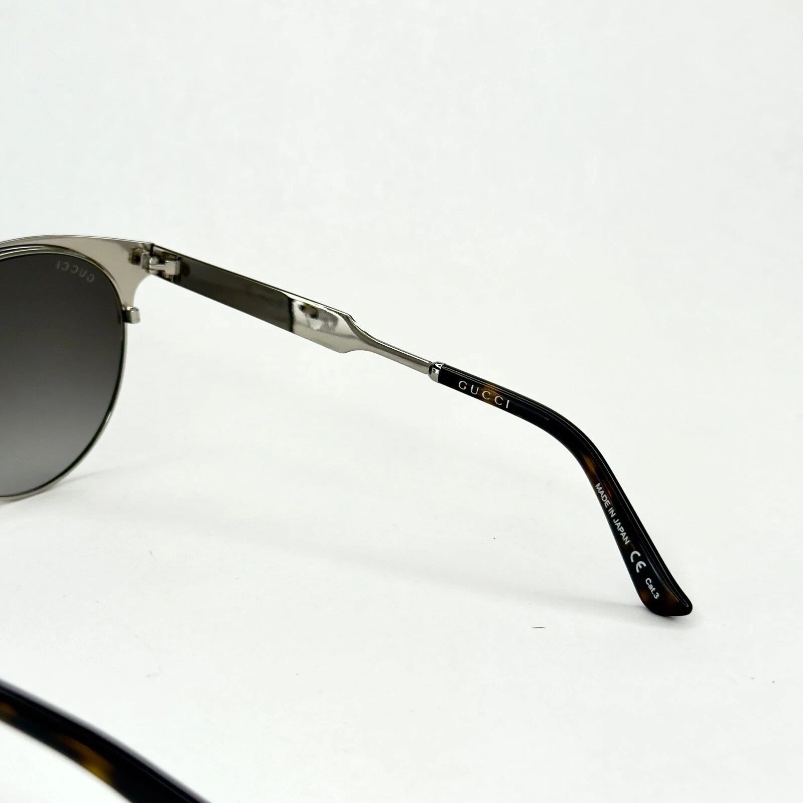 Gucci GUCCI 0075 GG0075S Silver Burgundy Metal Sunglasses 004 Size ONE SIZE - 3 Thumbnail