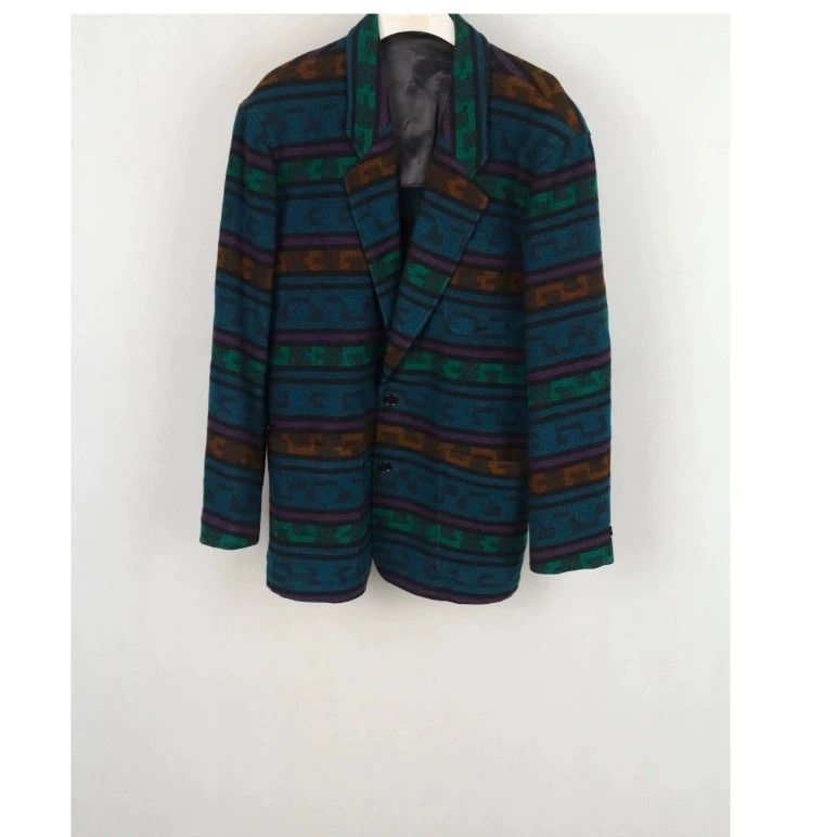 Kenzo KENZO Vintage Wool Patterned Blazer - dmc Size US M / EU 48-50 / 2 - 1 Thumbnail
