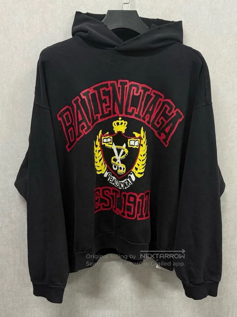 Balenciaga Balenciaga Logo Letter Pattern Printed Crew Neck Short Sle Size US S / EU 44-46 / 1 - 1 Thumbnail