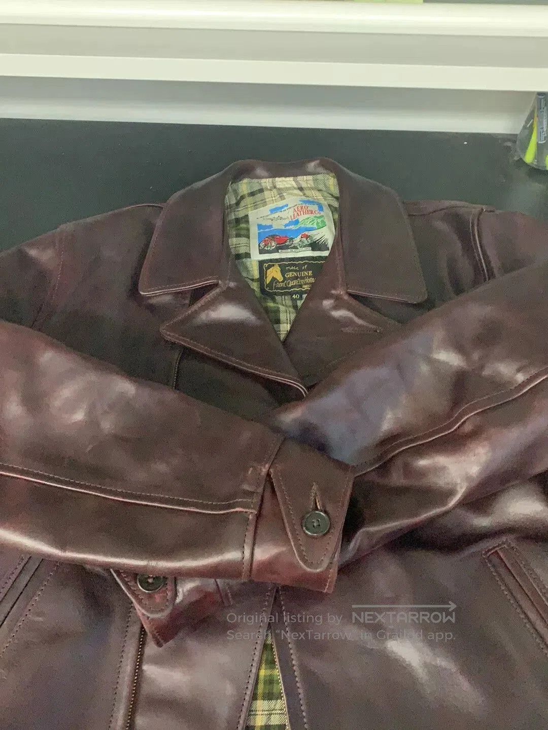 Aero Leathers Aero Leathers Motorcycle Jacket in Burgundy. Size US S / EU 44-46 / 1 - 6 Thumbnail