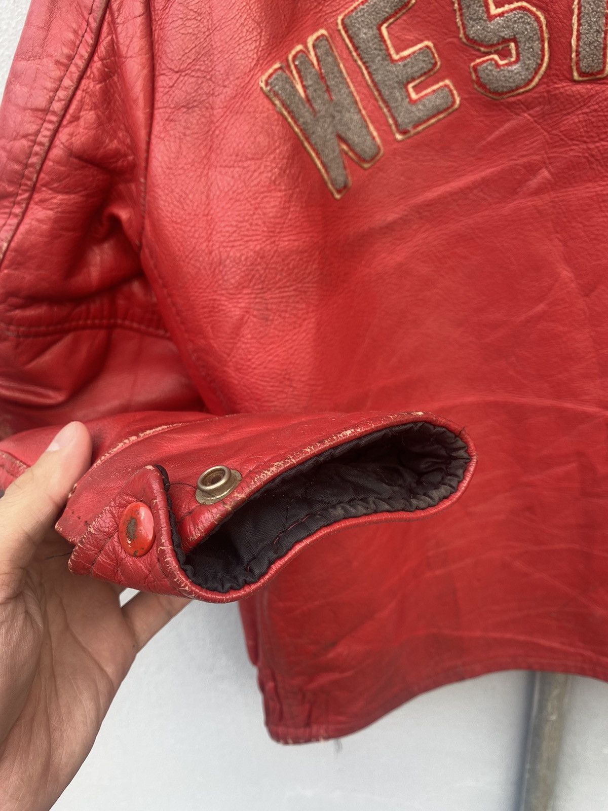Vintage Vintage 81’ West Hill Football Leather Jacket Size US M / EU 48-50 / 2 - 23 Thumbnail