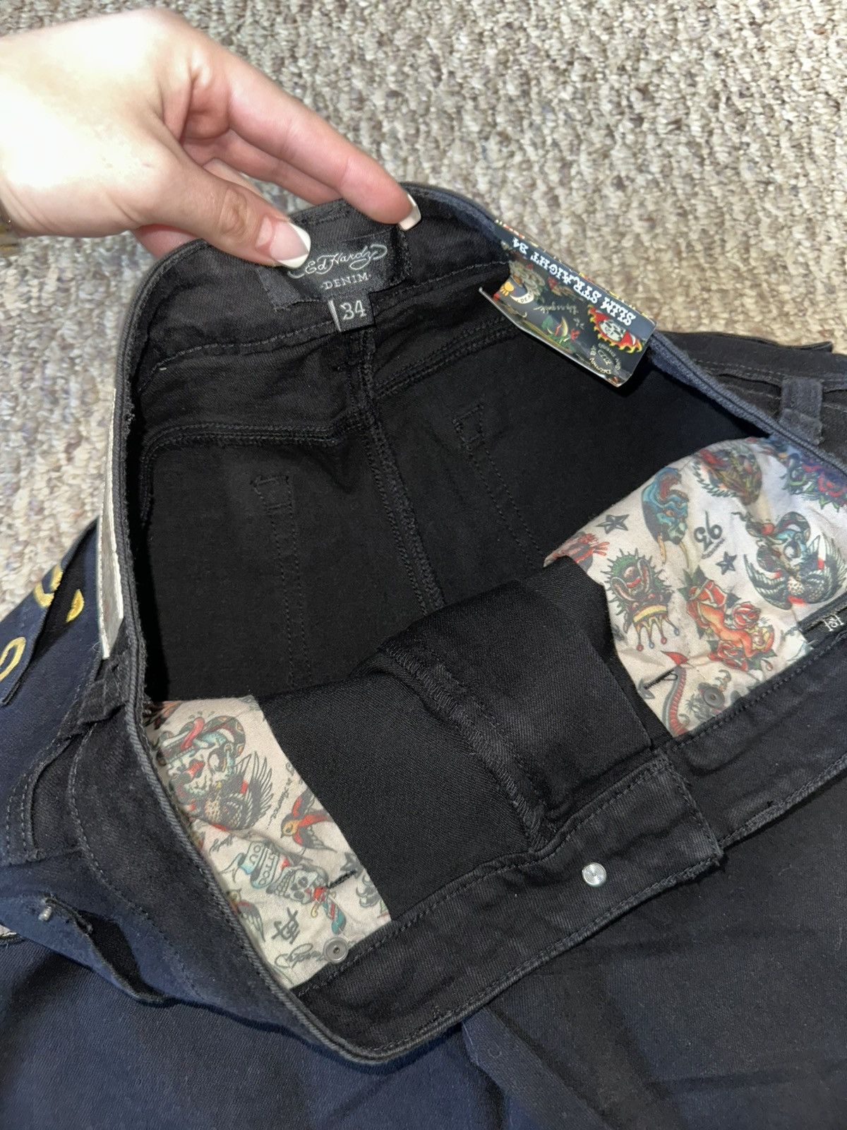 Ed Hardy Ed Hardy Japan Lion Black Denim Deadstock Size US 34 / EU 50 - 7 Thumbnail