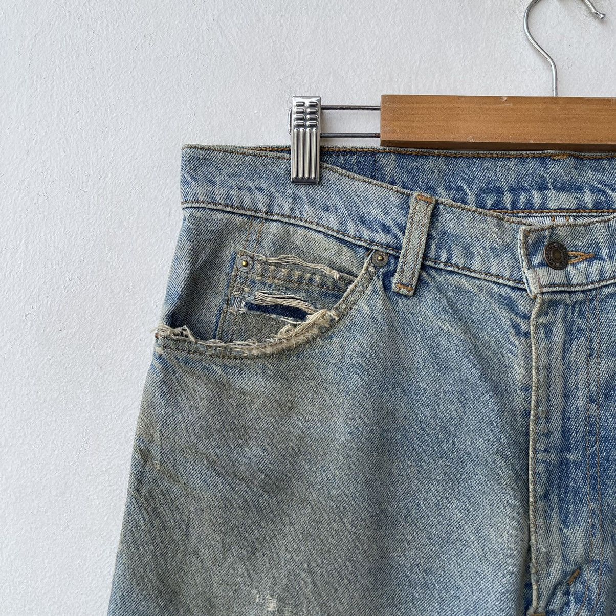 Levi's Vintage 90s Levi's 210 Orange Tab Denim Jeans Thrashed Size US 34 / EU 50 - 6 Thumbnail