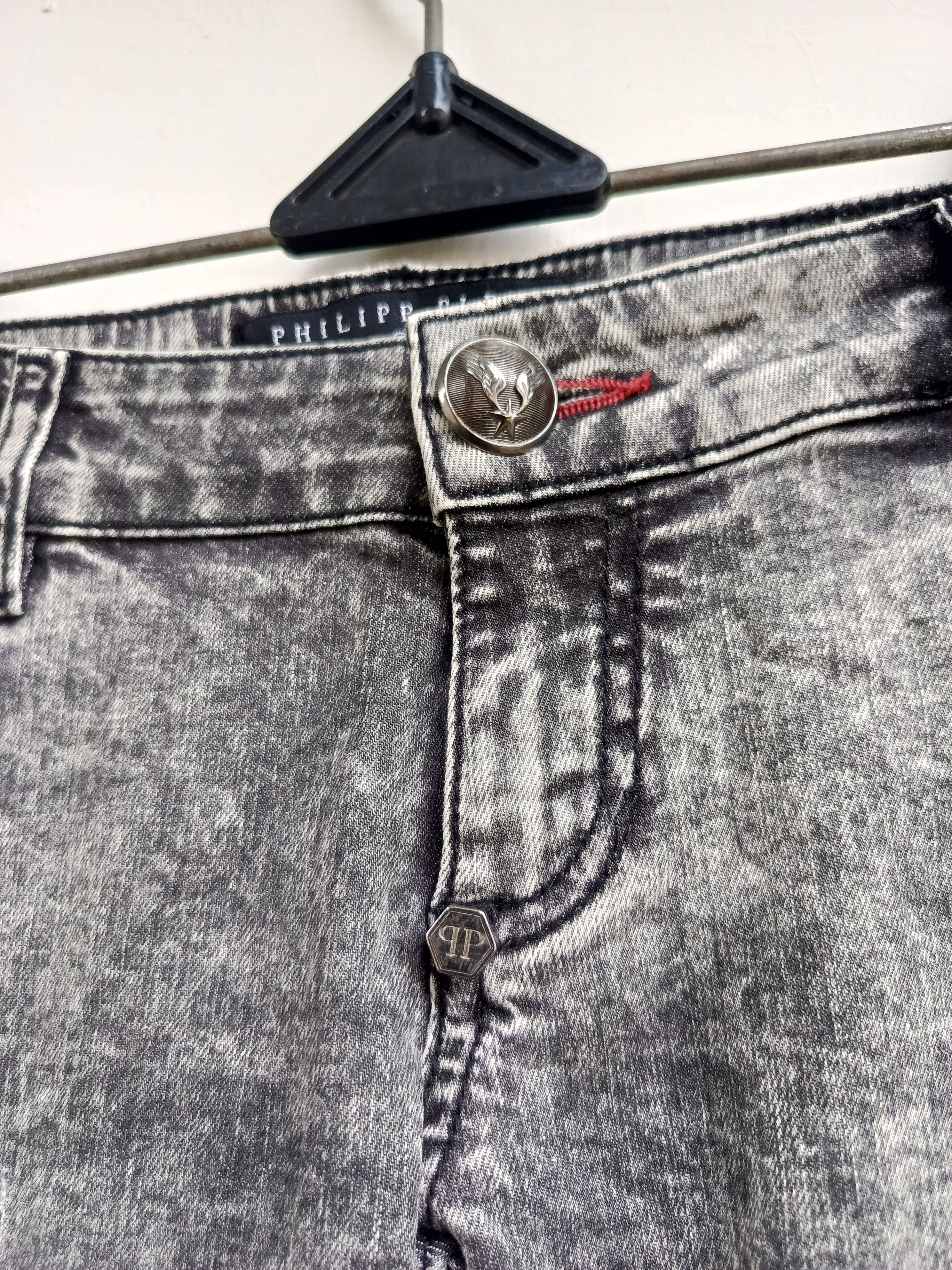 Philipp Plein Philipp Plein Rhinestone Denim Jeans. Luxury Streetwear Size 27" / US 4 / IT 40 - 3 Thumbnail