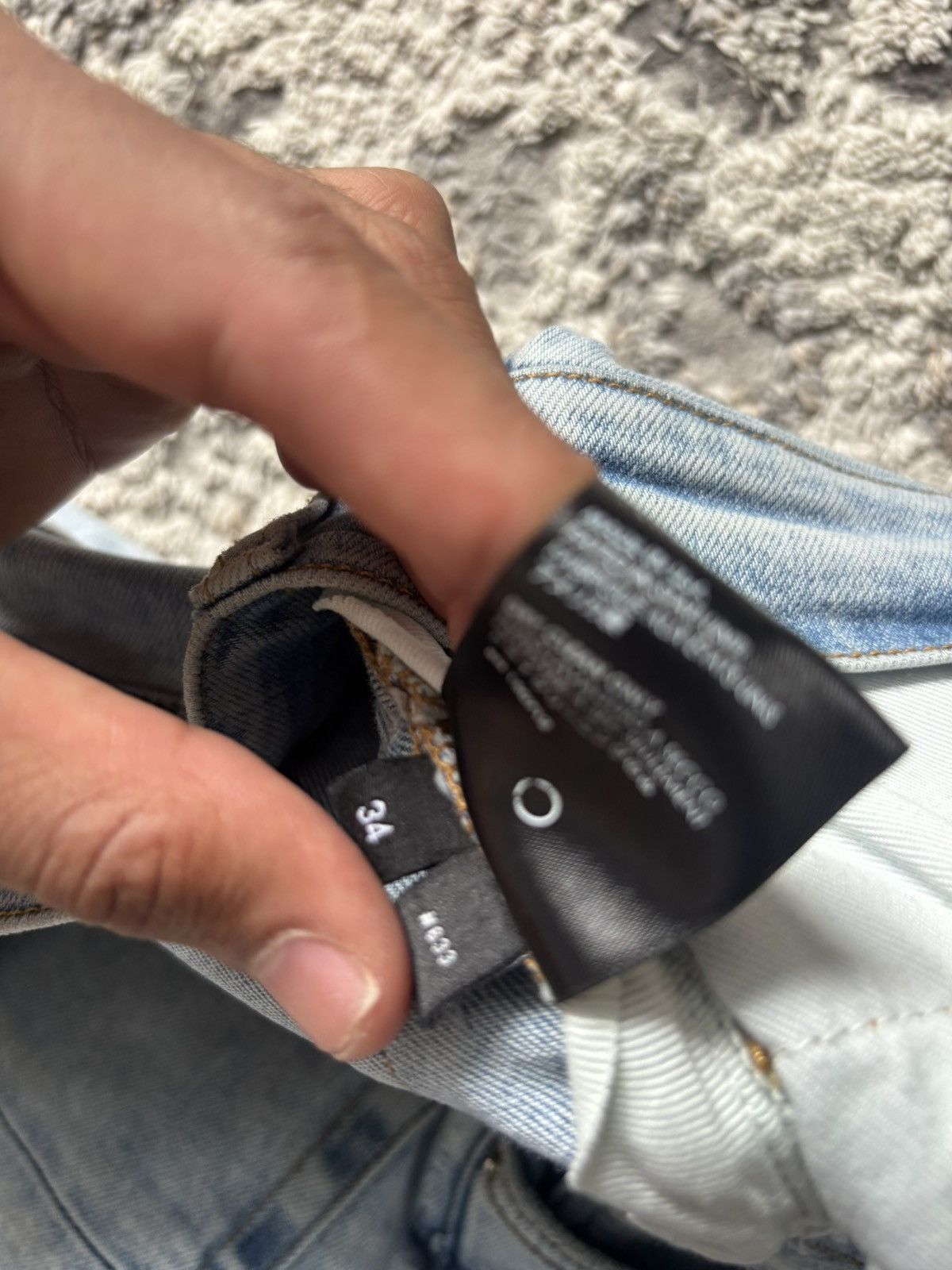 Amiri Amiri MX1 “Black Leather Patch” Jeans – Size 34 Size US 34 / EU 50 - 6 Thumbnail