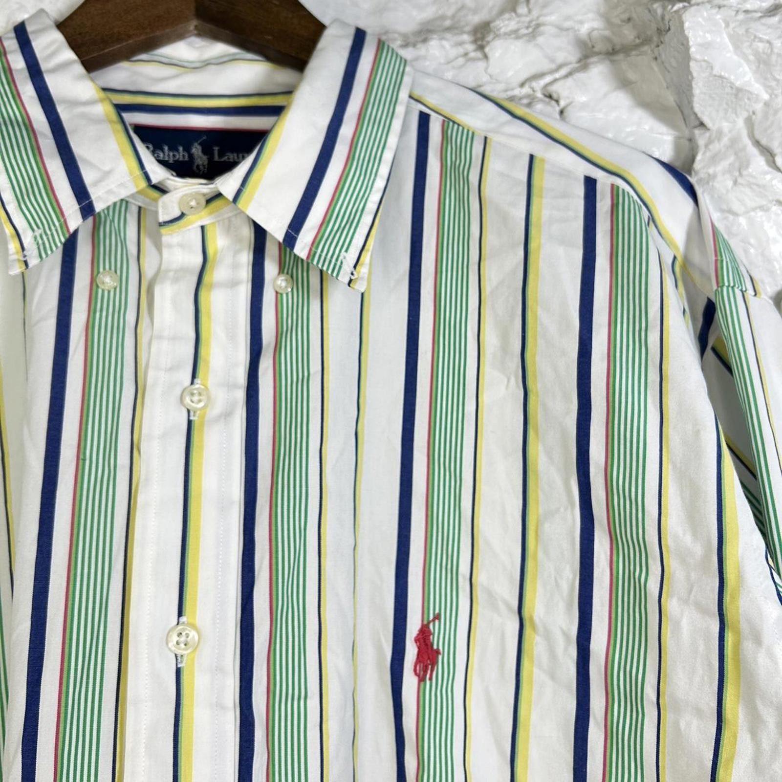 Polo Ralph Lauren 90’s Polo Ralph Lauren Classic Fit Striped Shirt Size XL Size US XL / EU 56 / 4 - 5 Thumbnail
