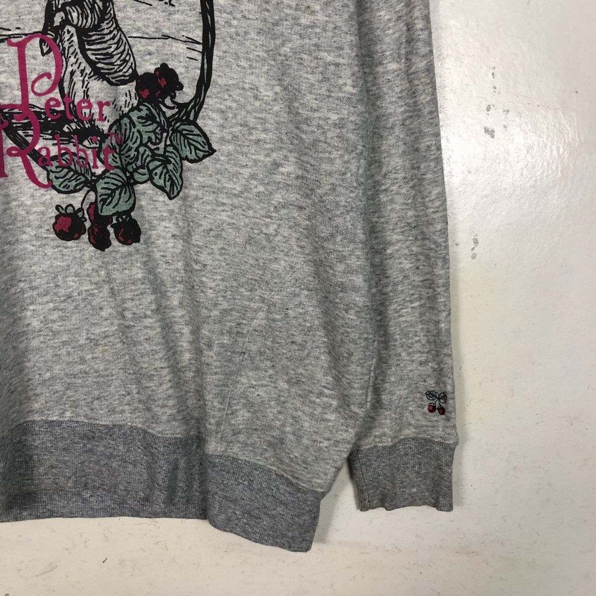Japanese Brand 📌Hoodie Pull Over Cartoon Beatrix Potter Peter Rabbit Logo Size US M / EU 48-50 / 2 - 7 Thumbnail
