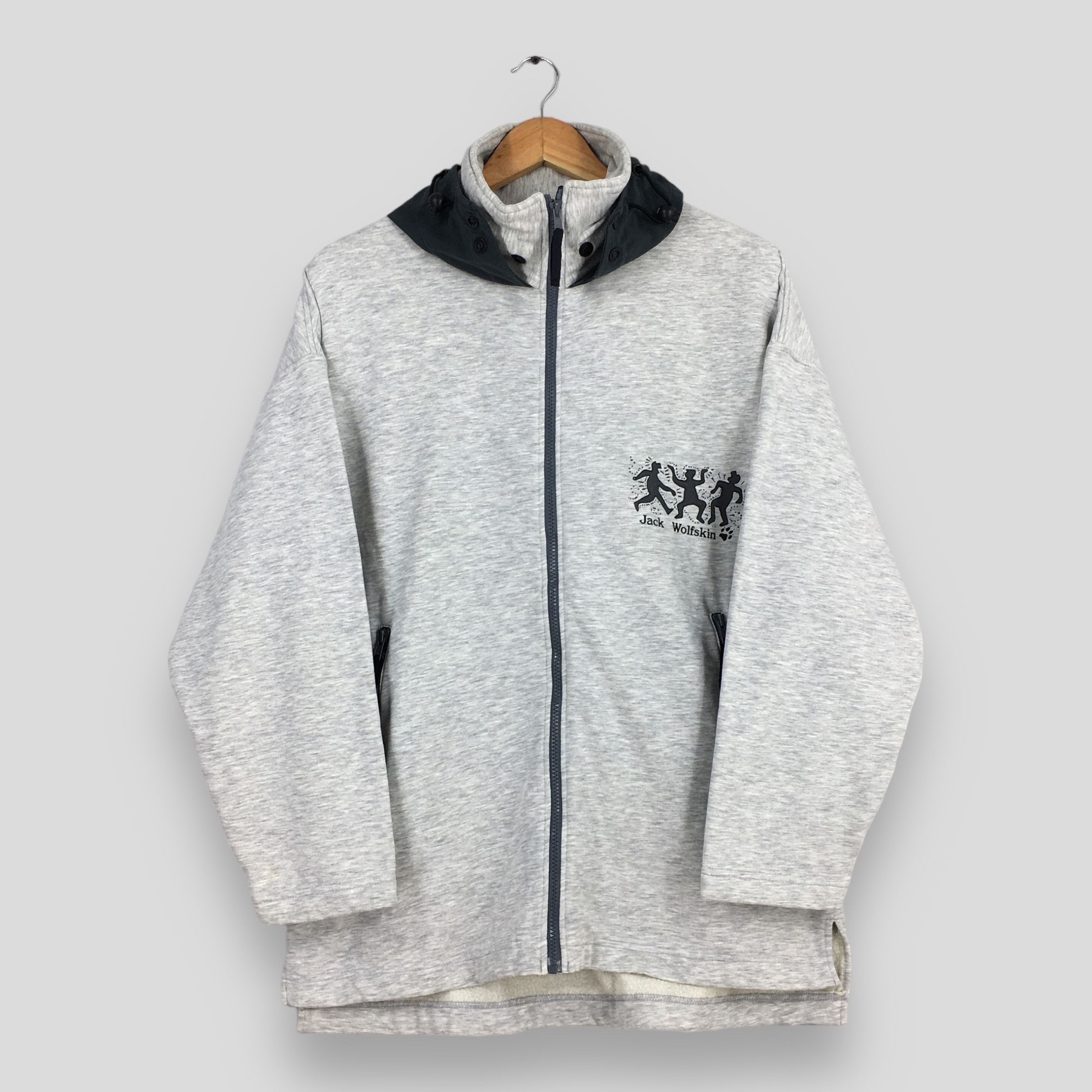 Jack Wolfskin × Vintage Vintage 90s Jack Wolfskin Weather Gear Gray Sweatshirt XL Size US XL / EU 56 / 4 - 1 Thumbnail