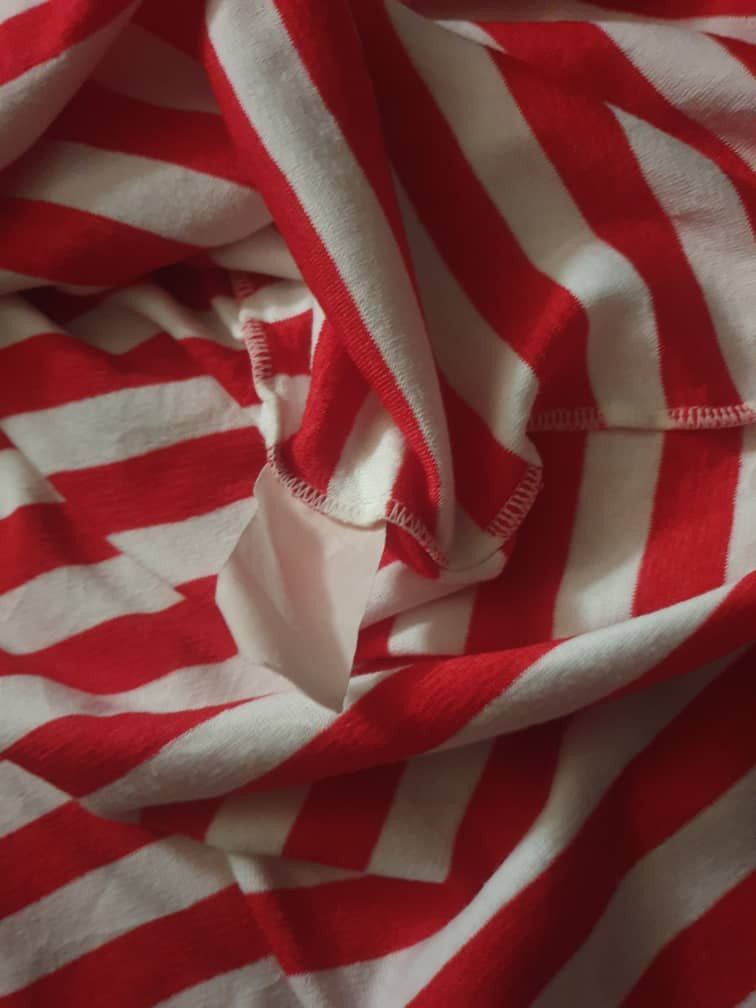 Japanese Brand Unbrand Stripe red white shirt Size L / US 10 / IT 46 - 3 Thumbnail
