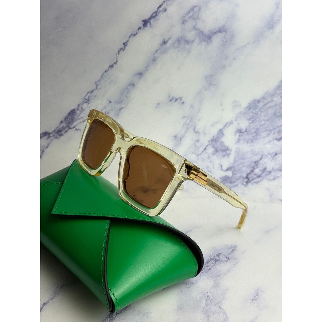 Bottega Veneta NEW Bottega Veneta BV1005S Unisex Clear Square Sunglasses Size ONE SIZE - 2 Thumbnail