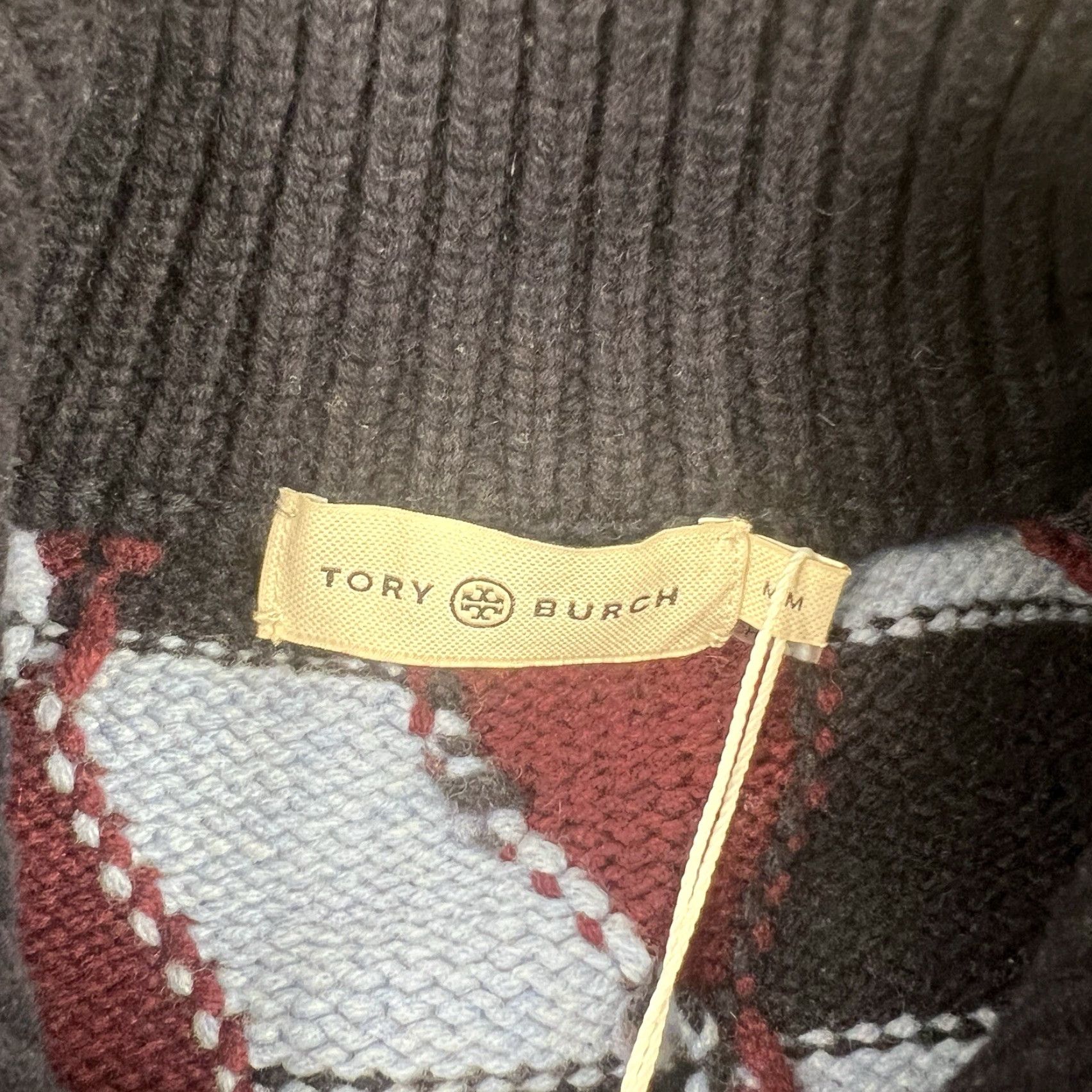 Tory Burch Tory Burch Women's Sweater Coat Size M Multicolor Knit Chunky-Knit Turtleneck Casual Fall Winter Size M / US 6-8 / IT 42-44 - 3 Thumbnail