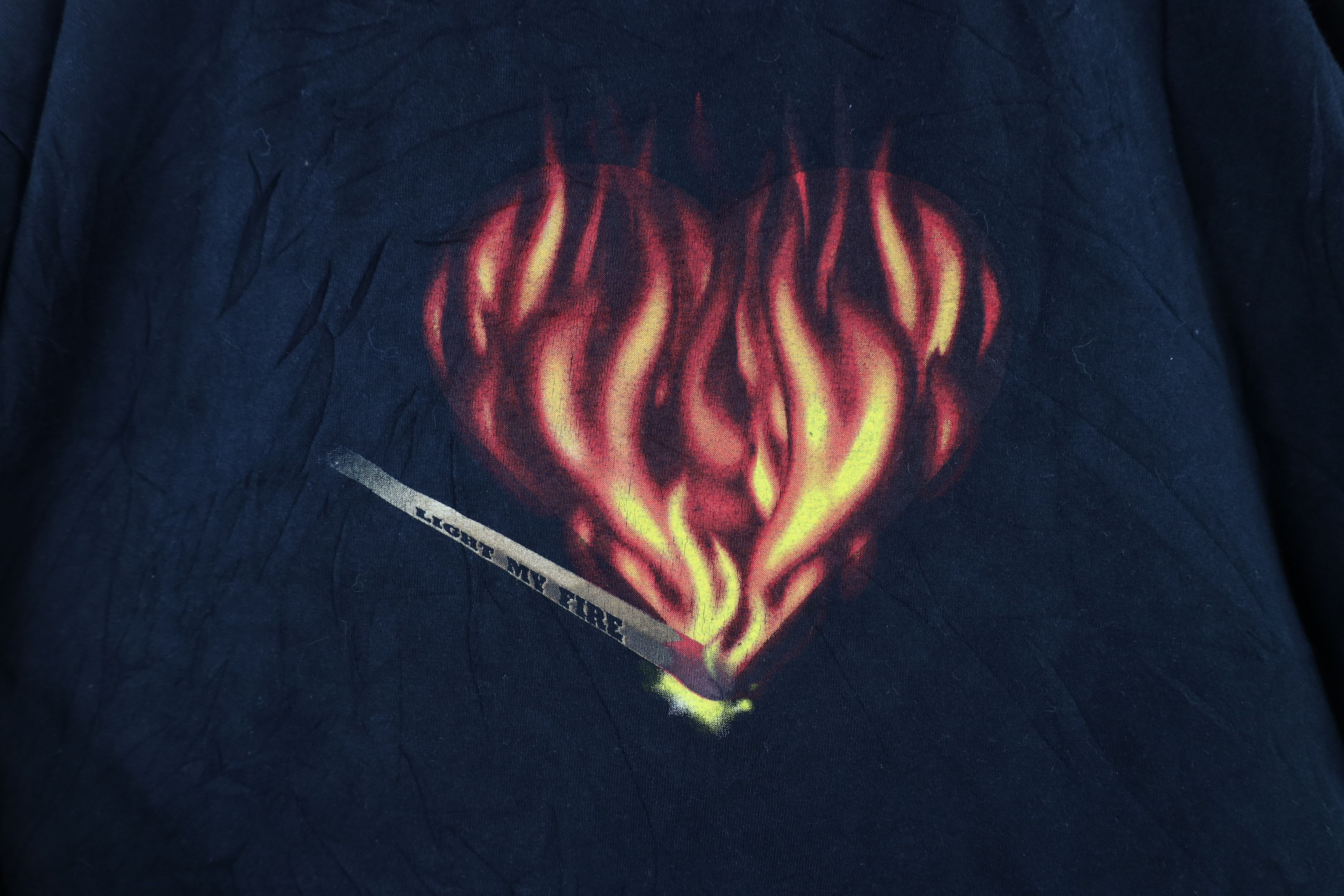 Vintage Vintage 90s My Fire Heart Jim Morrison The Doors T-Shirt Size US XL / EU 56 / 4 - 4 Thumbnail