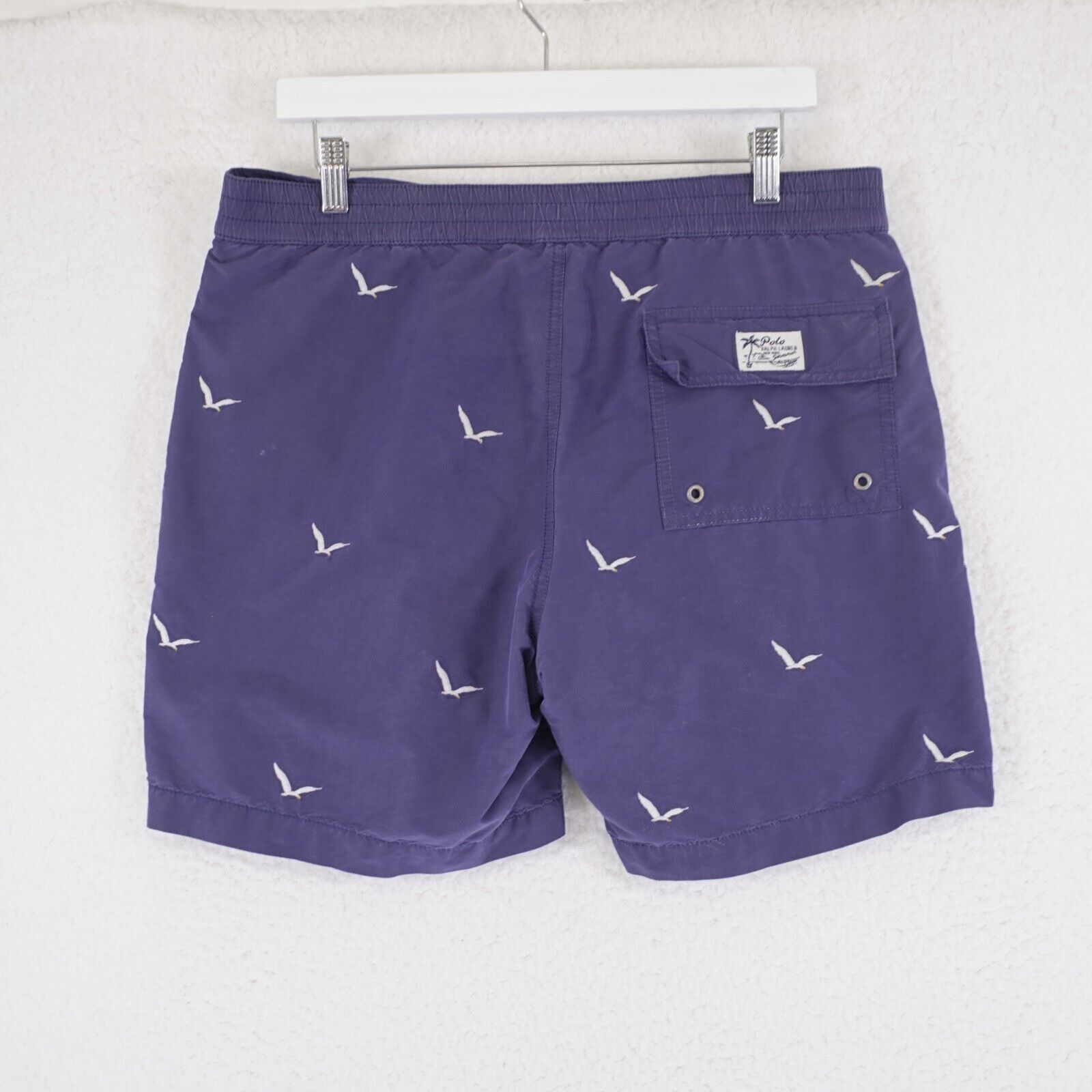 Polo Ralph Lauren Polo Ralph Lauren Blue Medium Seagull Drawstring Lined Swim Size US 34 / EU 50 - 4 Thumbnail