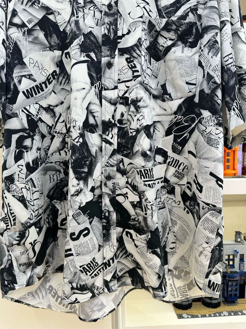 Balenciaga Balenciaga size 39 Character Letter Print Lapel Short Sleev Size US M / EU 48-50 / 2 - 3 Thumbnail