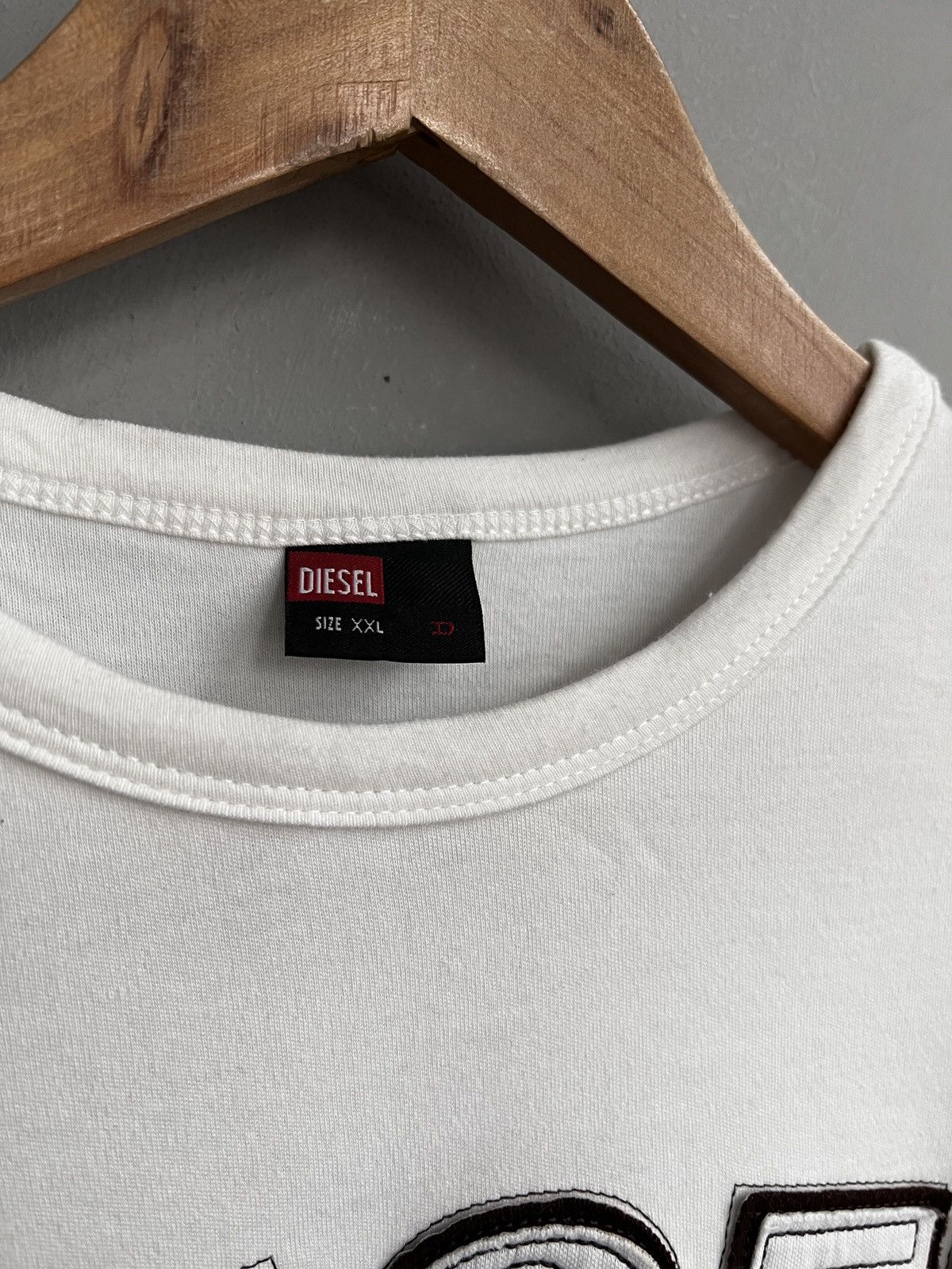 Diesel Diesel White Longsleeve Big Logo y2k style slim fit Size US M / EU 48-50 / 2 - 4 Thumbnail