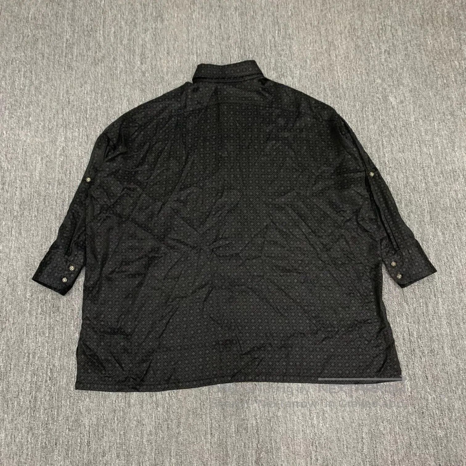 Chrome Hearts Black Silk Floral Print Silk Shirt Jacket. Size US S / EU 44-46 / 1 - 2 Thumbnail