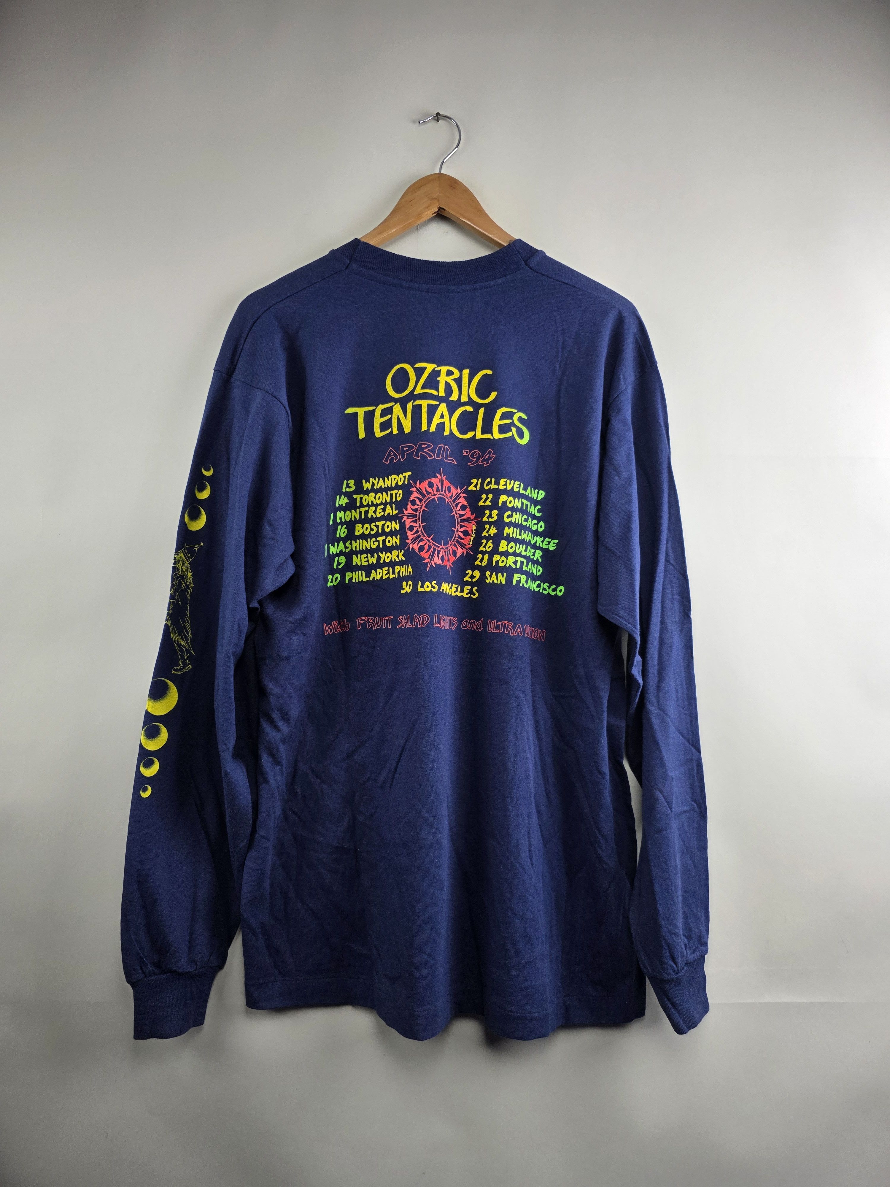 Band Tees × Vintage 1994 Ozric Tentacles Tour Long-sleeved XL 23" 31.5" Size US XL / EU 56 / 4 - 5 Thumbnail