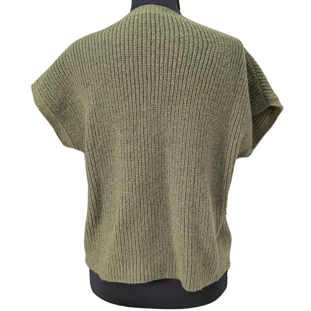Shein Moss Green Knit Pullover Shirt | Women's M | Shein Size M / US 6-8 / IT 42-44 - 2 Thumbnail