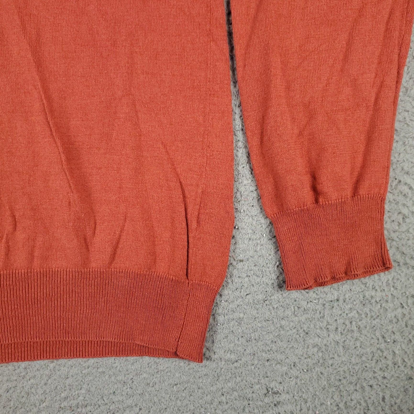 Nautica Nautica Mens Red Cable-Knit V-Neck Sweater Pullover Medium Size US M / EU 48-50 / 2 - 5 Thumbnail