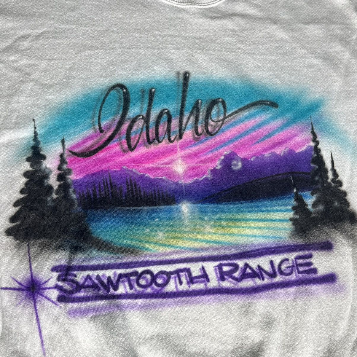 Vintage Vintage 1990s Idaho Sawtooth Range Airbrush Graphic Crewneck Size US L / EU 52-54 / 3 - 3 Thumbnail