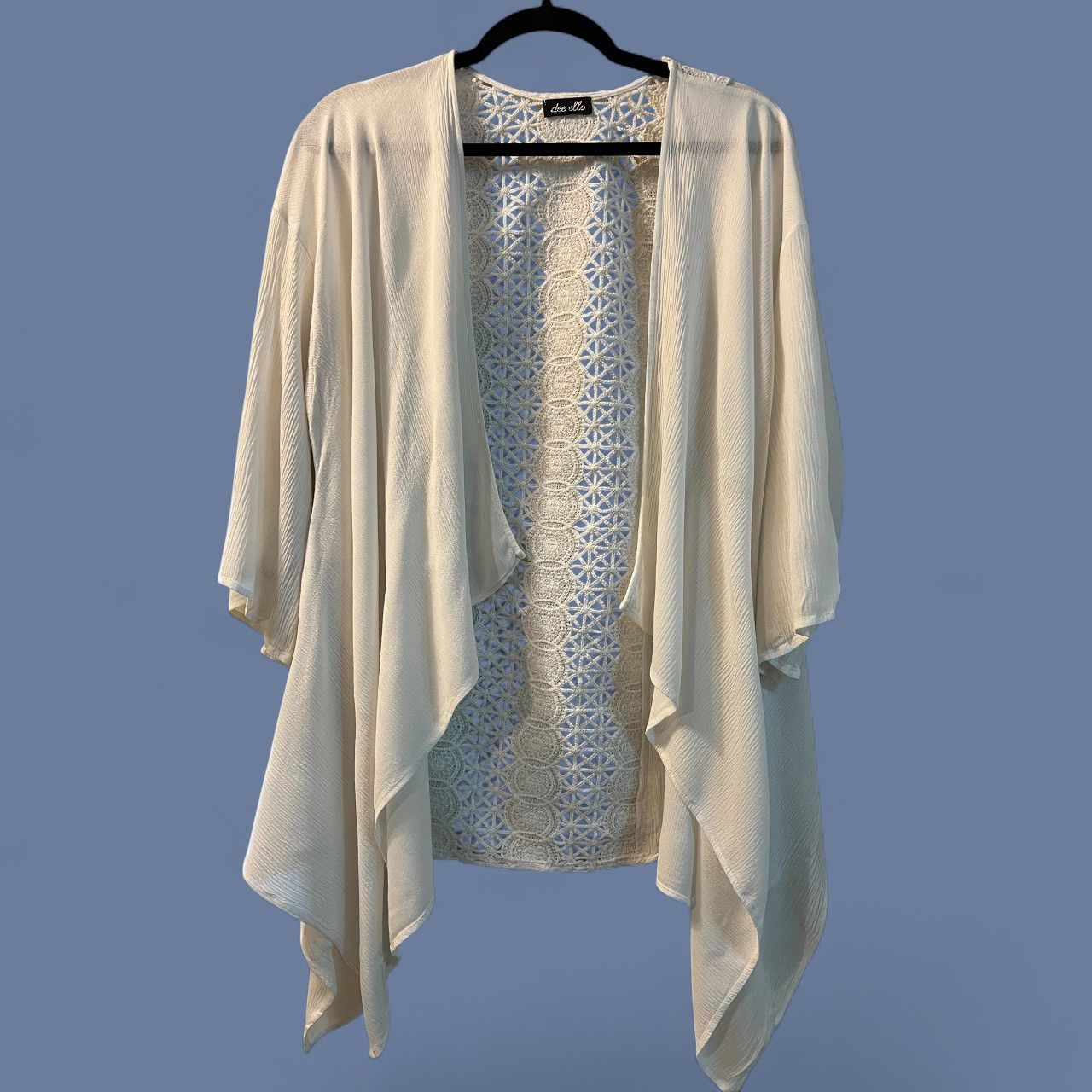 Other dee elle White Cotton Crochet Lace Kaftan Size ONE SIZE - 2 Thumbnail