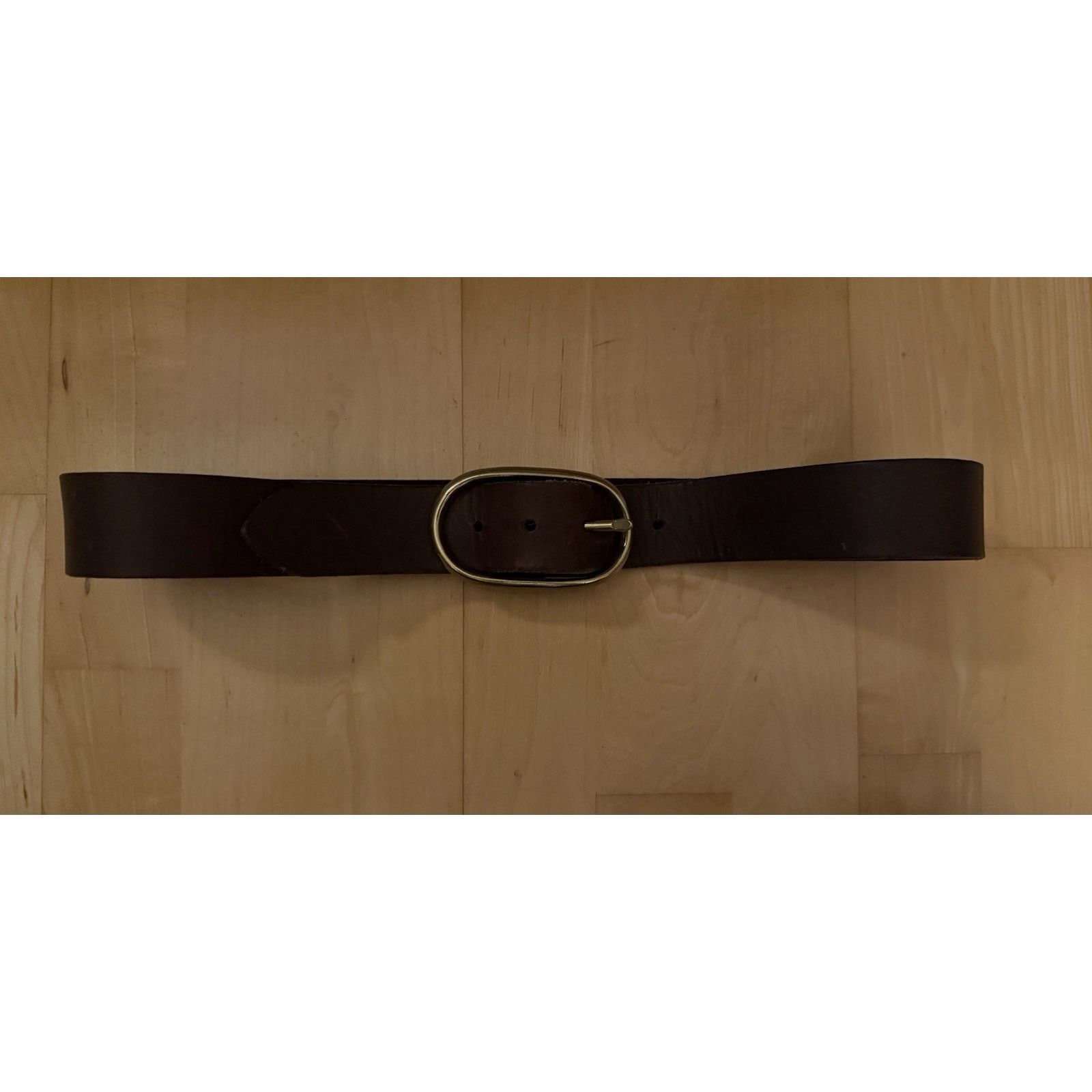 Ralph Lauren Ralph Lauren England Brown Suede Leather Brass Buckle Belt M Size ONE SIZE - 1 Thumbnail